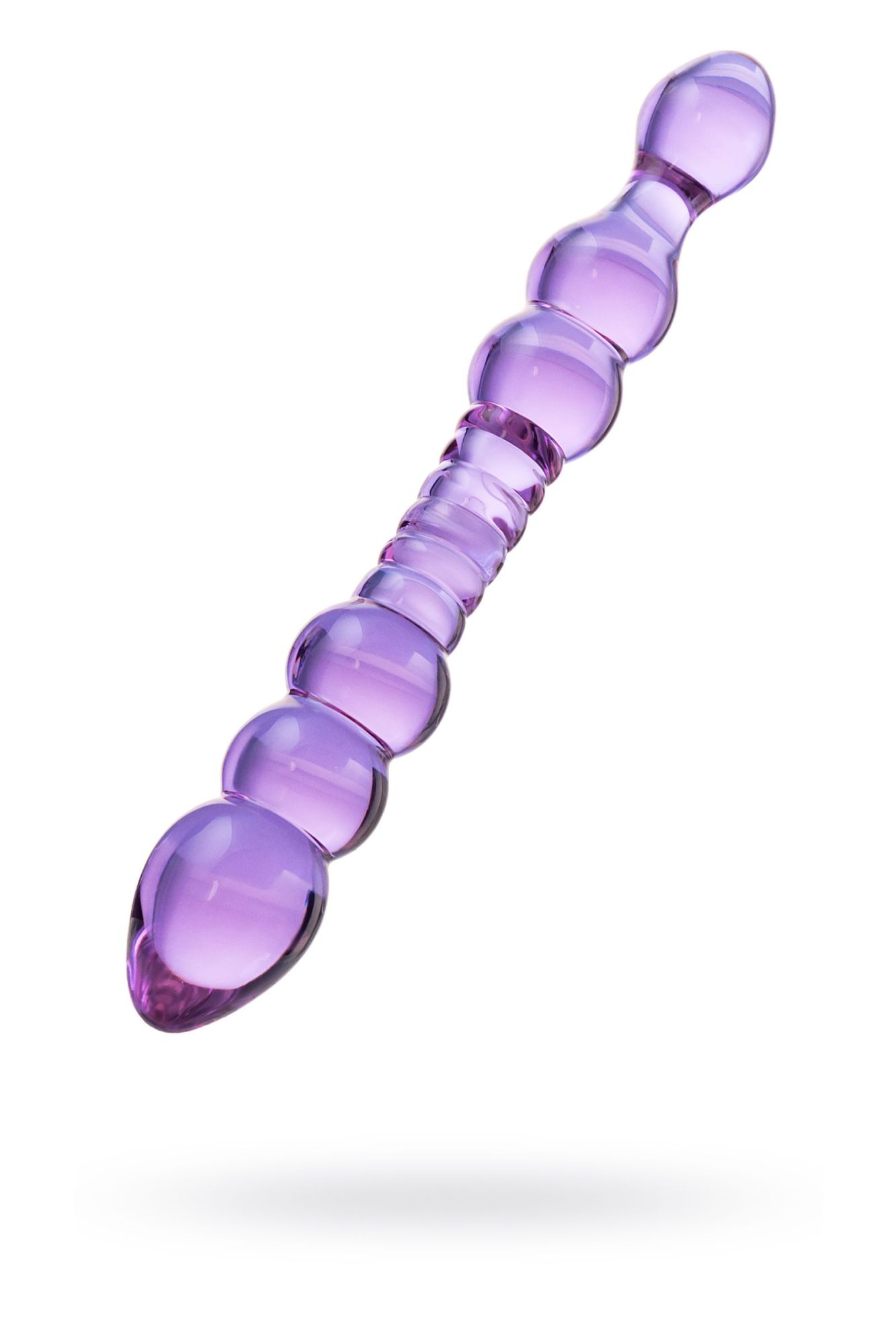 двусторонний фаллоимитатор sexus glass, стекло, розовый, 22,5 см в России