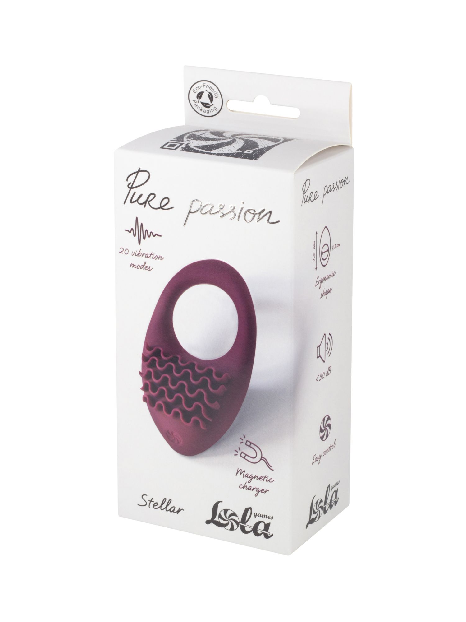 перезаряжаемое эрекционное виброкольцо pure passion stellar wine red 1501-02lola в России