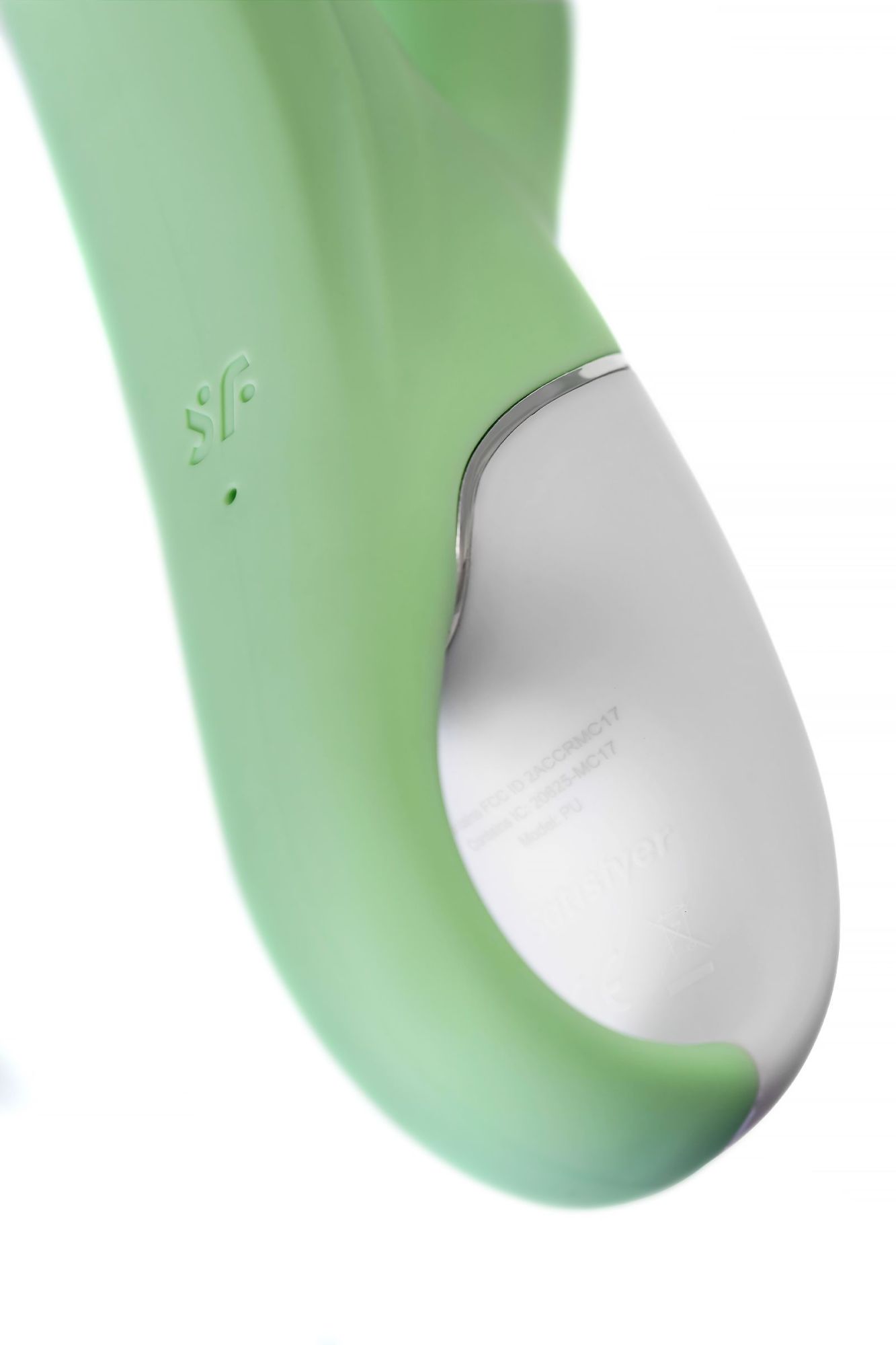 нереалистичный вибратор satisfyer air pump bunny 5, силикон, зеленый, 15 см. в России