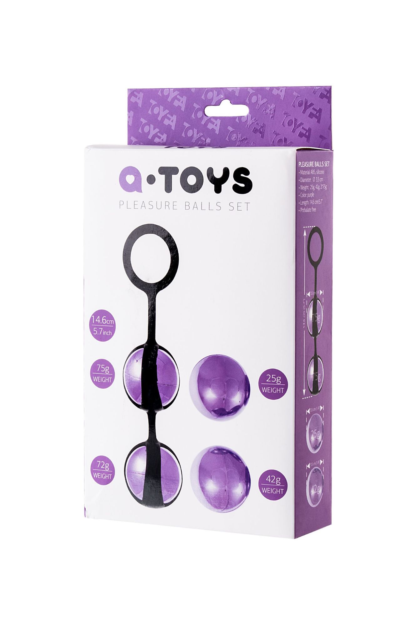 вагинальные шарики toyfa a-toys vender, abs пластик, фиолетовый, 14,6 см в России