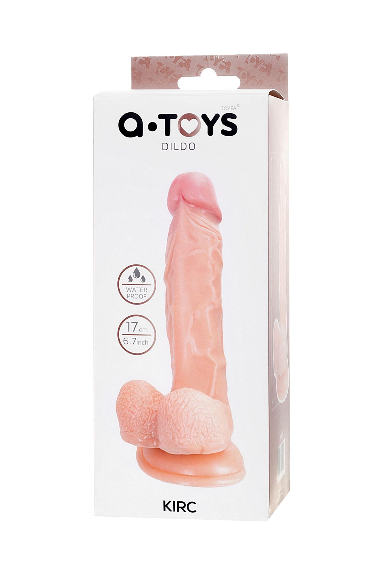 реалистичный фаллоимитатор a-toys by toyfa kirc, tpe, телесный, 17 см в России