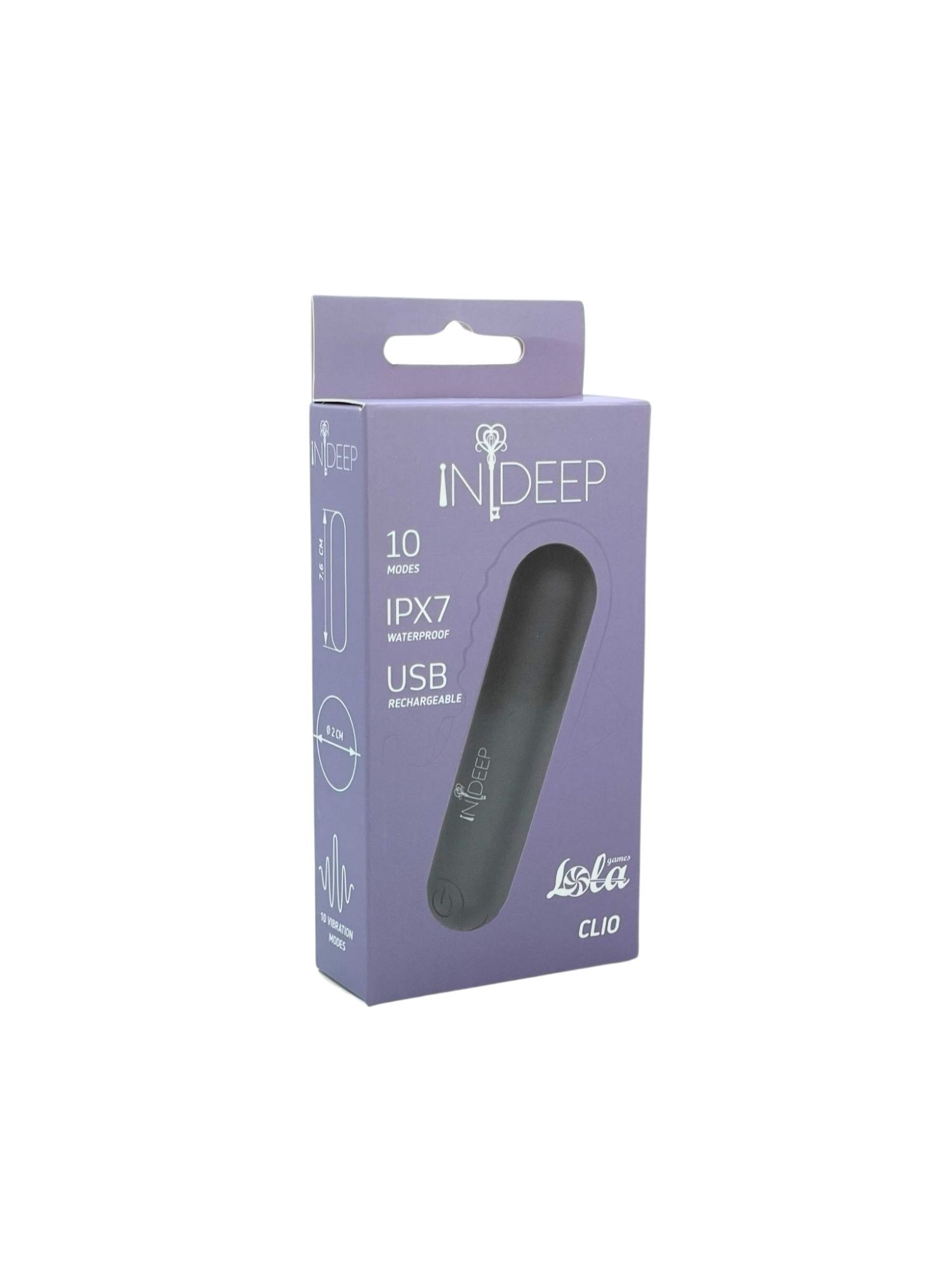 перезаряжаемая вибропуля indeep clio black 7705-03indeep в России