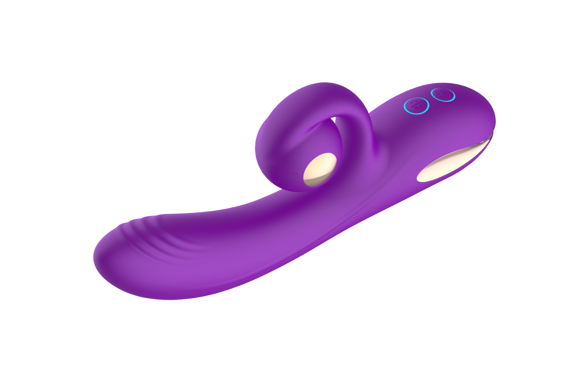 силиконовый вибратор-кролик с функцией вращения sw3052-purple в России