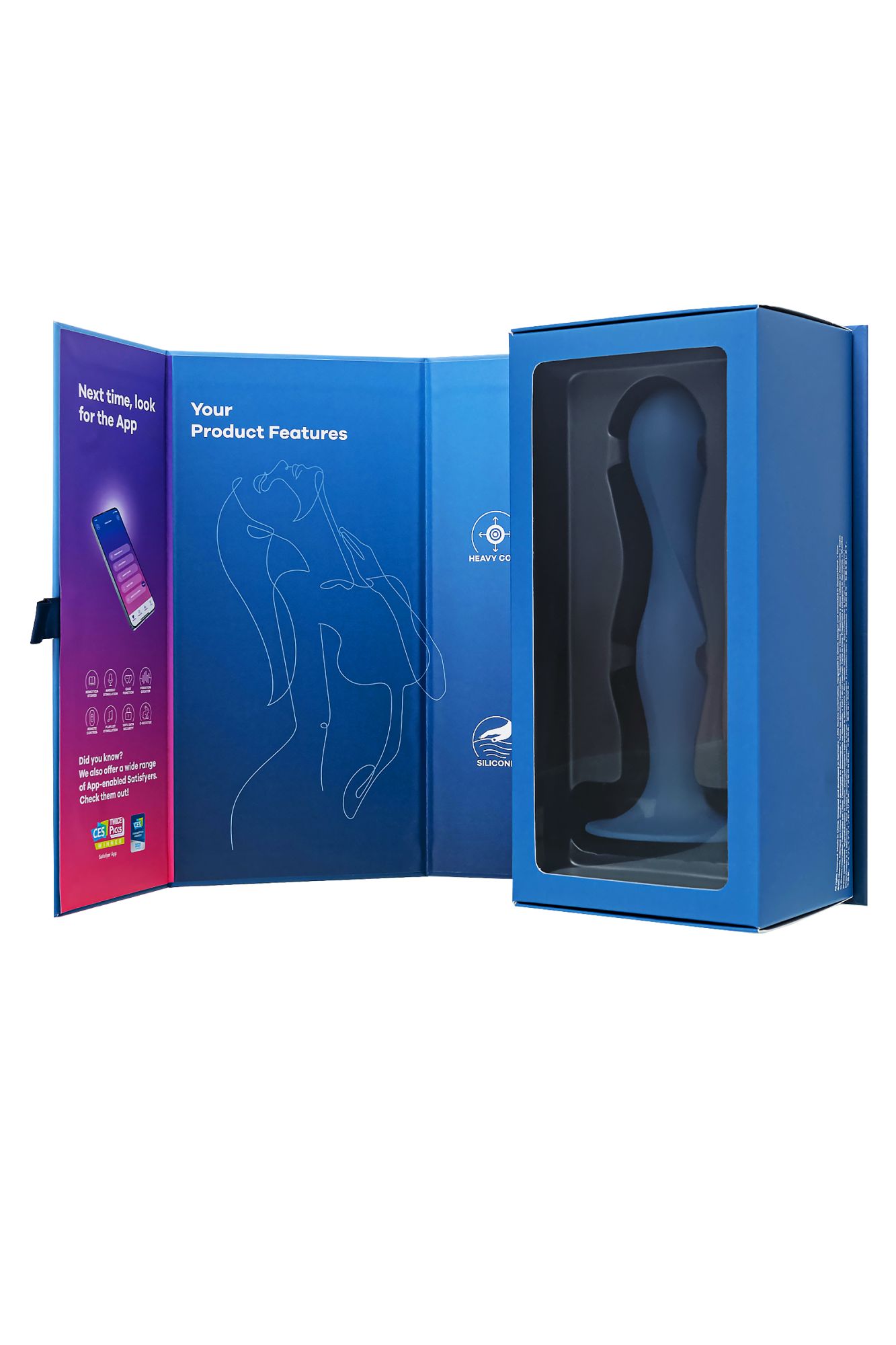 фаллоимитатор satisfyer double ball-r, силикон, синий, 18 см в России