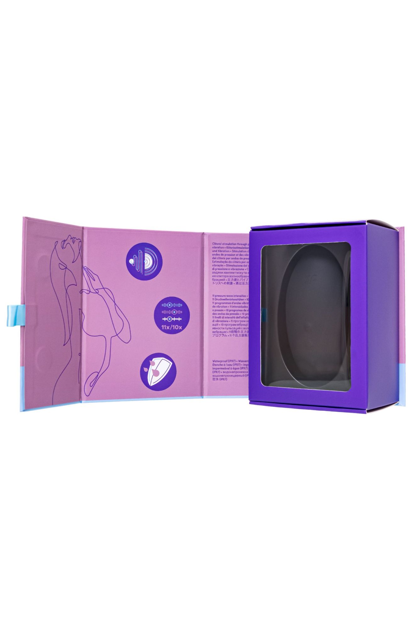 вакуум-волновой бесконтактный стимулятор клитора satisfyer vulva lover 3, силикон, чёрный, 11 см в России