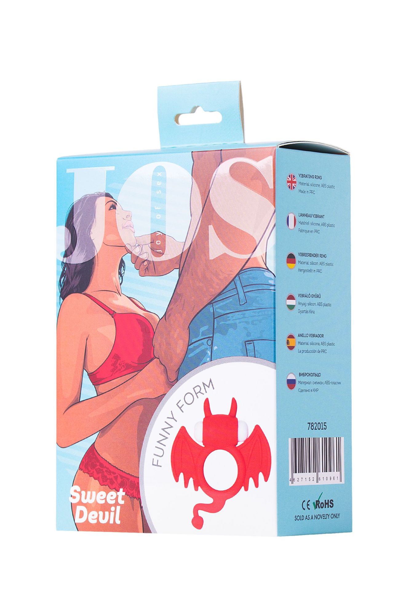 эрекционное кольцо на пенис jos sweet devil, силикон, красный, 8,5 см в России