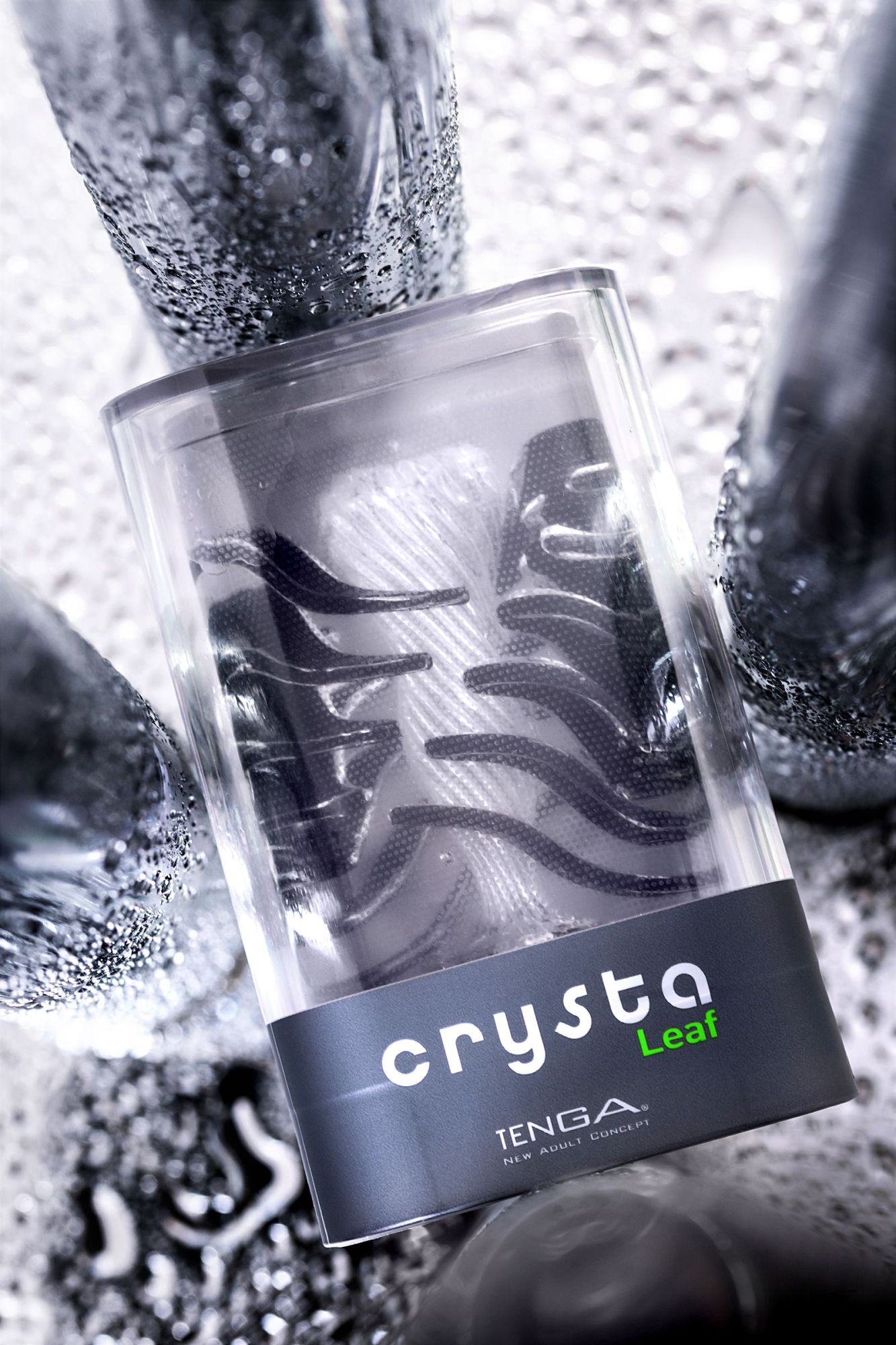 нереалистичный мастурбатор tenga crysta leaf, tpe, прозрачный, 15,5 см в России