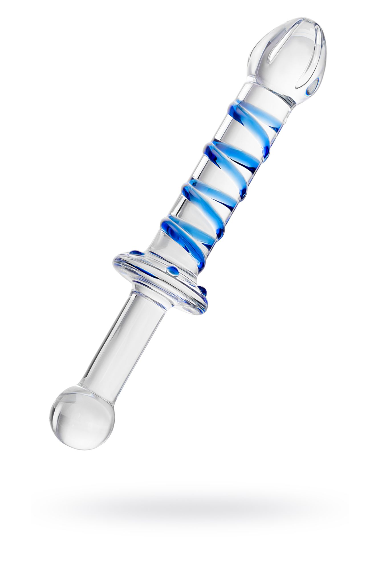 двусторонний фаллоимитатор sexus glass, стекло, прозрачный, 22,5 см в России