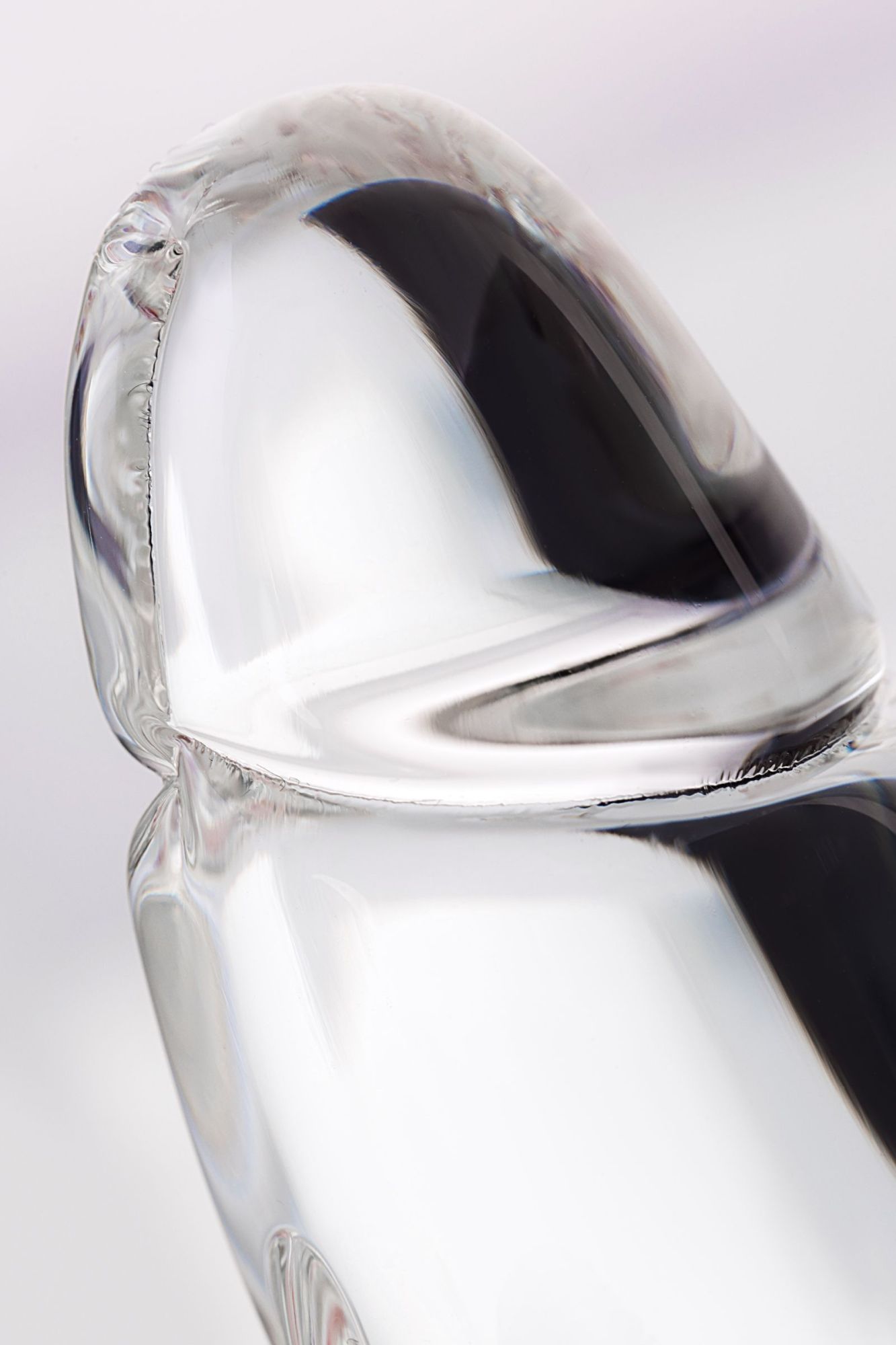 нереалистичный фаллоимитатор sexus glass, стекло, прозрачный, 17,5 см в России