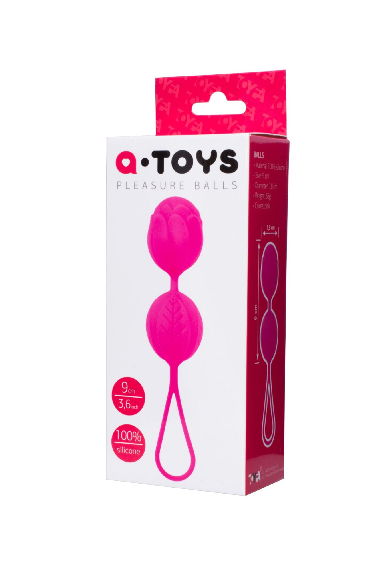 вагинальные шарики toyfa  a-toys flov, силикон, розовый, 15  см в России