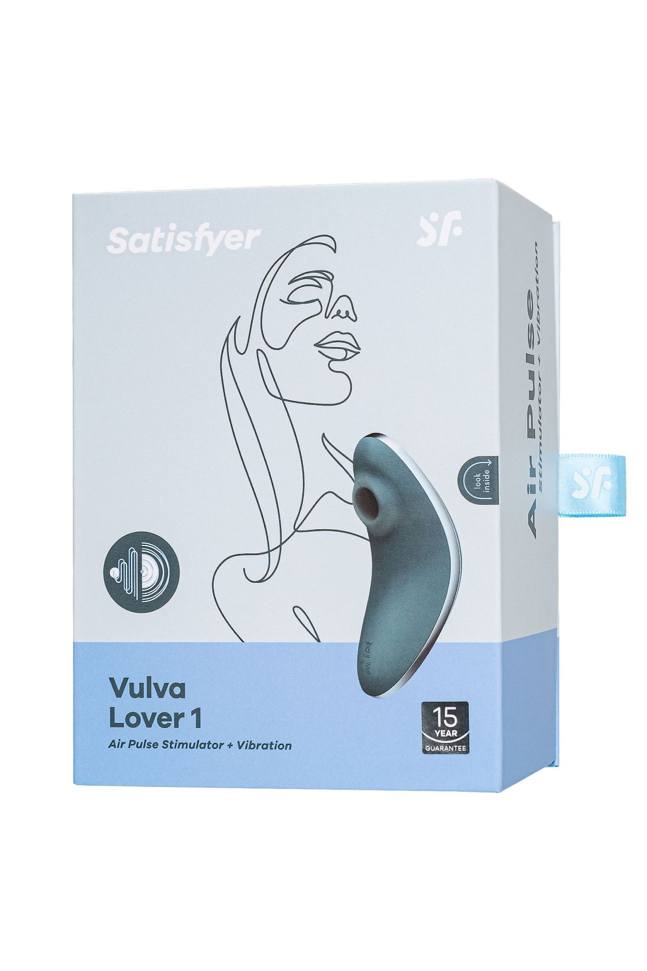 вакуум-волновой бесконтактный стимулятор клитора satisfyer vulva lover 1, силикон, синий, 11,9 см в России