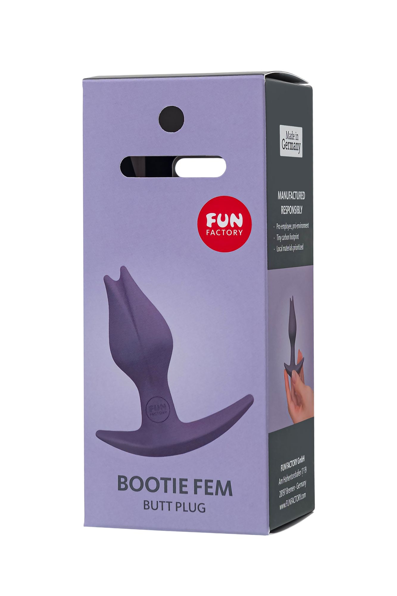 анальный стимулятор fun factory bootie fem силикон, пыльно-фиолетовый, 8,5 см в России