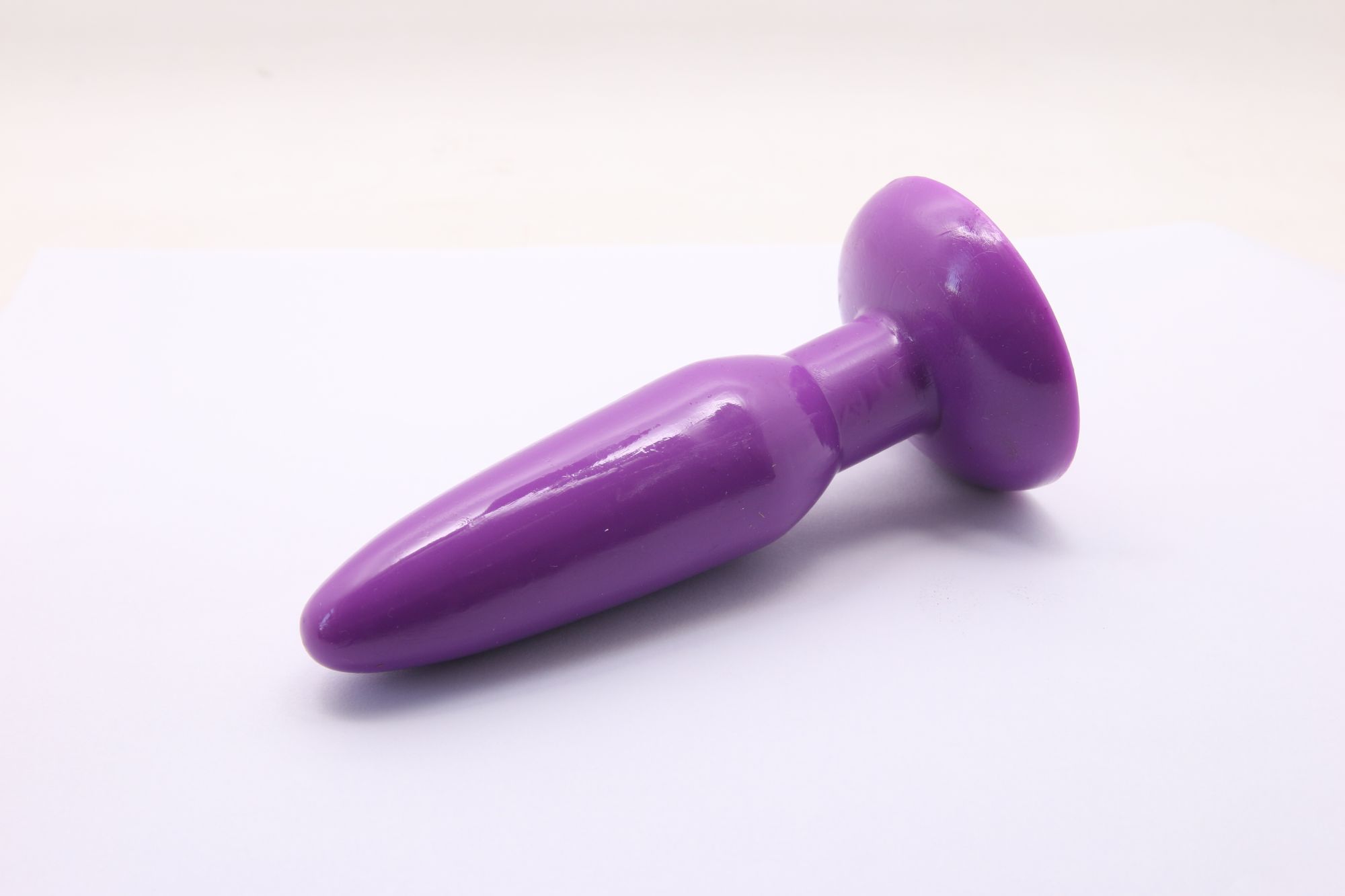 анальная пробка с присоской 3,7 см purple bi-017001r в России