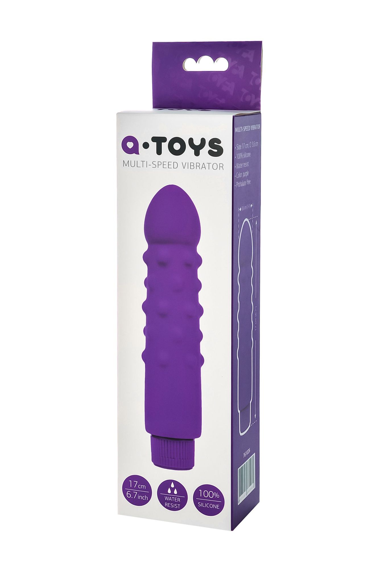 нереалистичный вибратор toyfa a-toys, силикон, фиолетовый в России