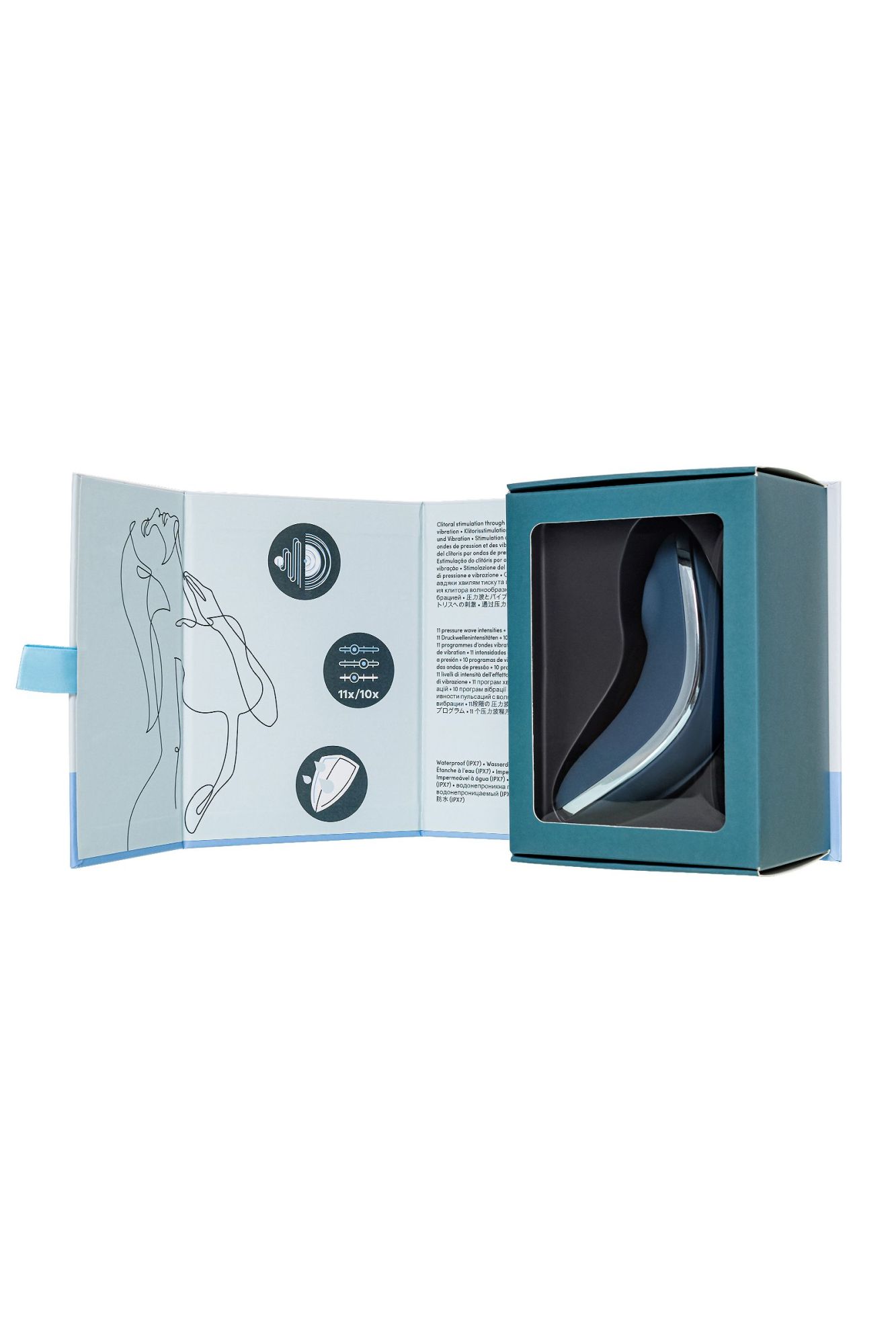 вакуум-волновой бесконтактный стимулятор клитора satisfyer vulva lover 1, силикон, синий, 11,9 см в России