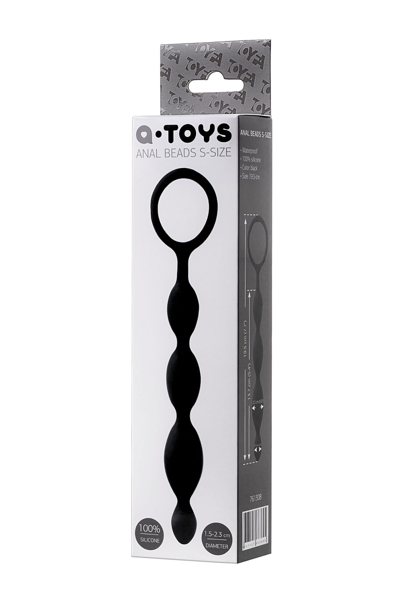 анальная цепочка a-toys by toyfa s, силикон, черный, 19,5см в России