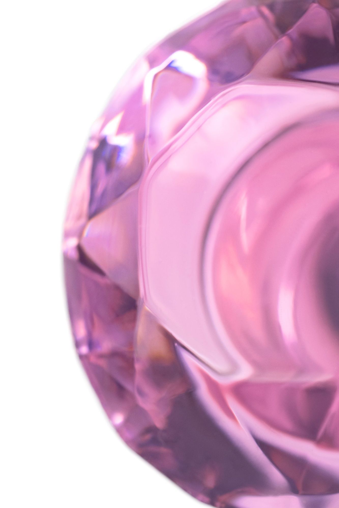 анальная втулка sexus glass, стекло, розовая, 8,5 см в России