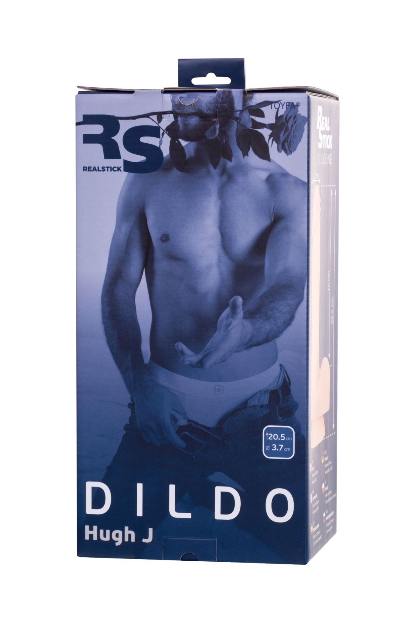 фаллоимитатор realstick silicone hugh j, телесный, 20,5 см в России