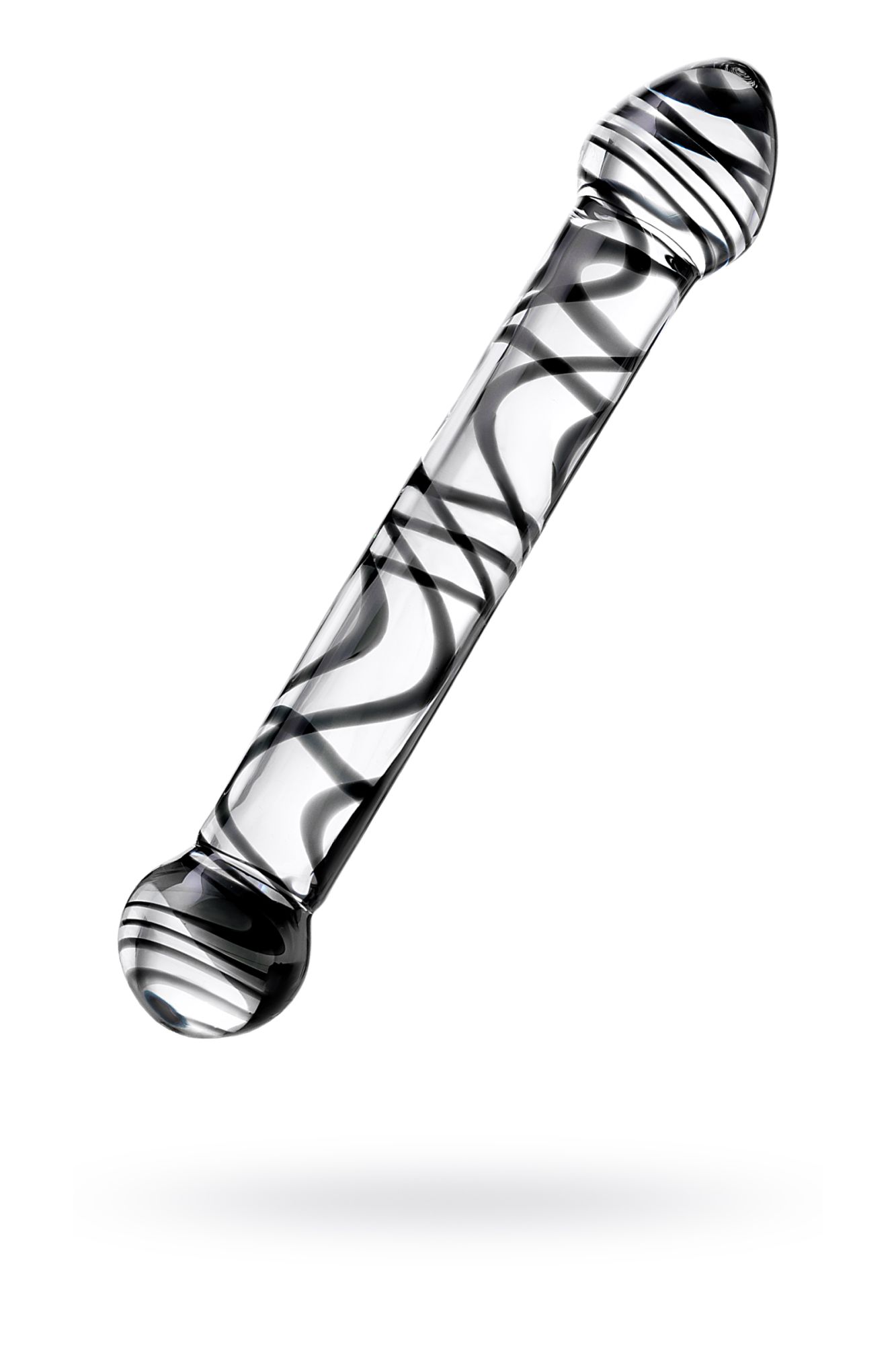 двусторонний фаллоимитатор sexus glass, стекло, прозрачный, 20,5 см в России