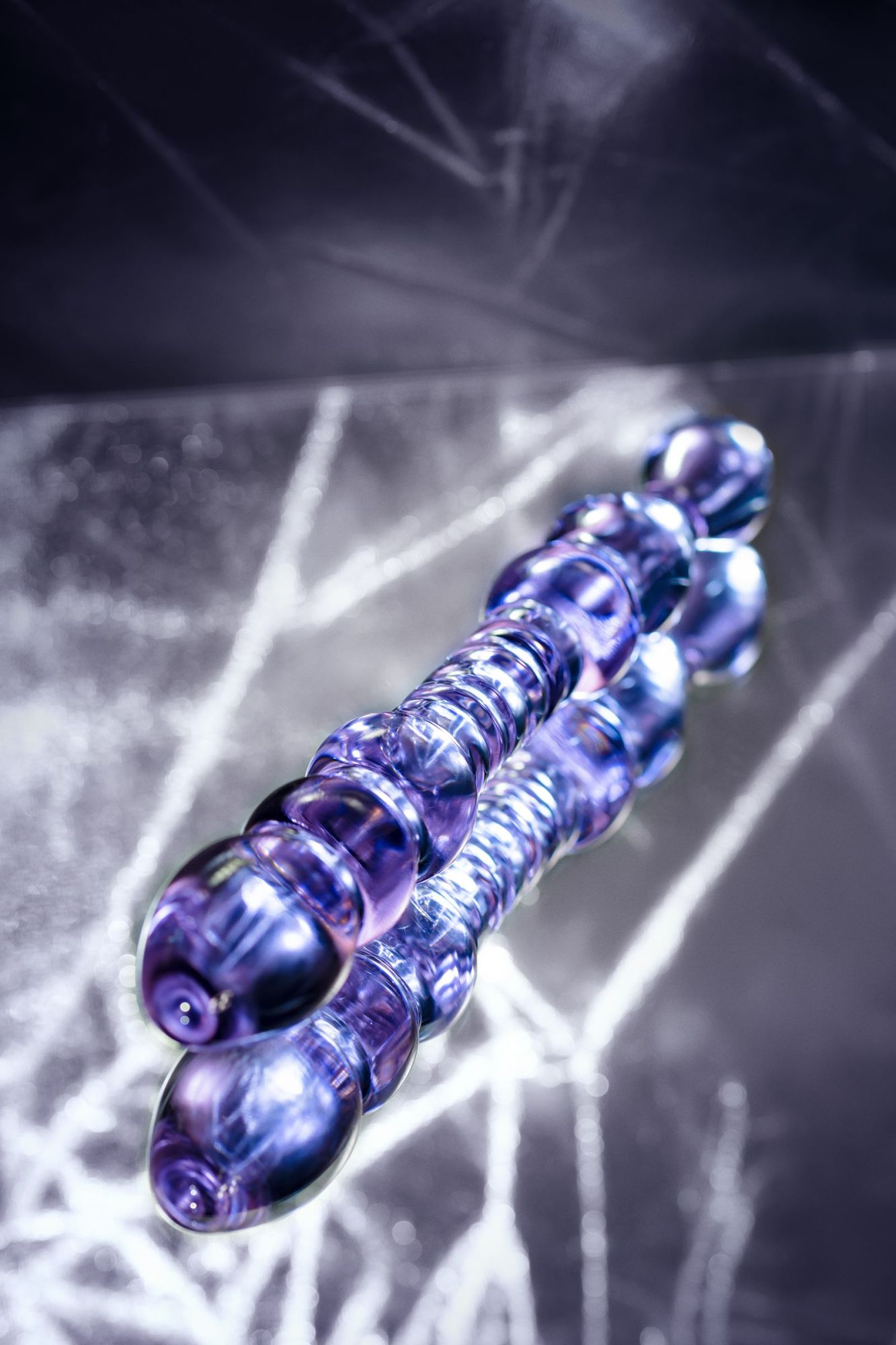 двусторонний фаллоимитатор sexus glass, стекло, розовый, 22,5 см в России