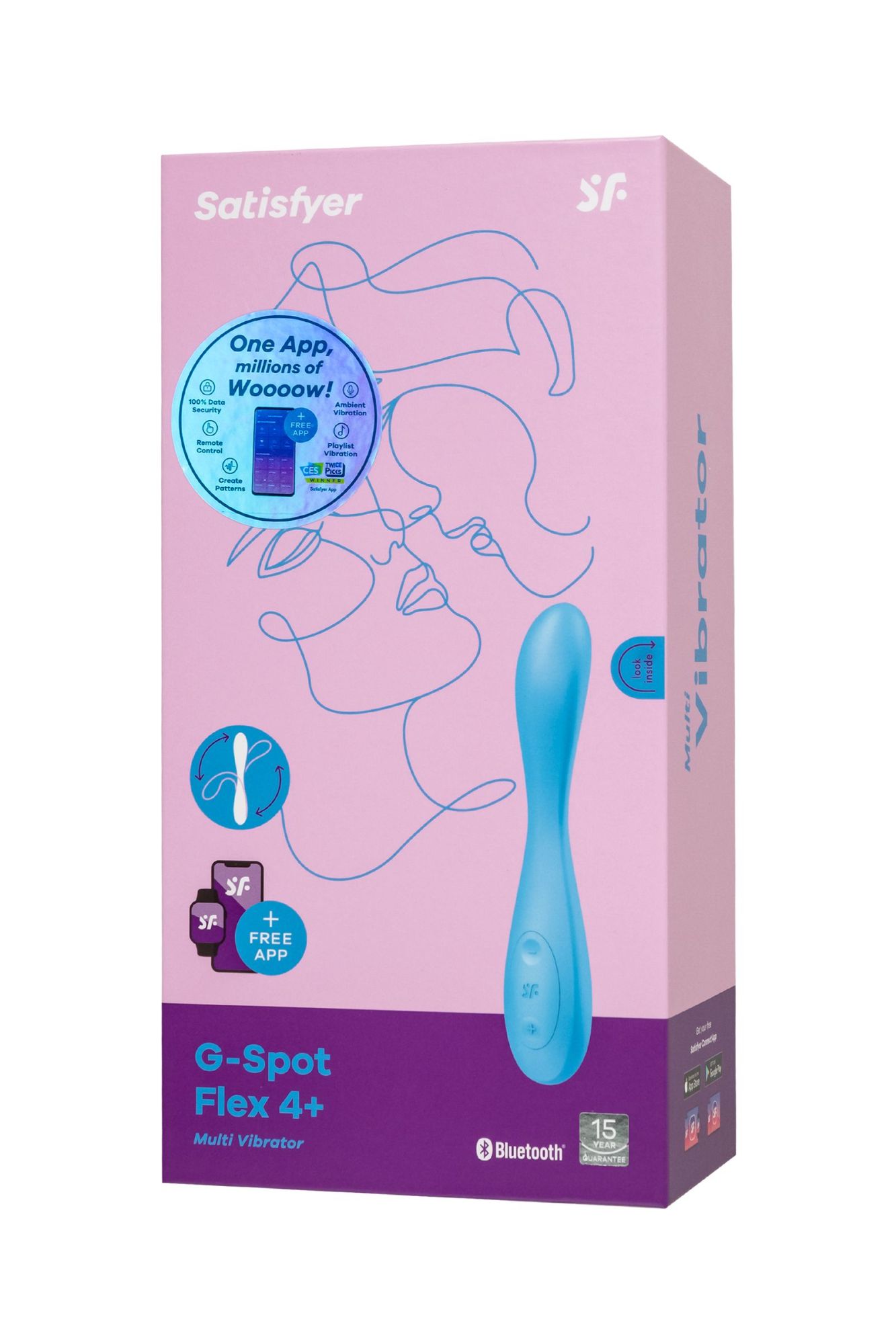 стимулятор точки g satisfyer g-spot flex 4+, голубой в России