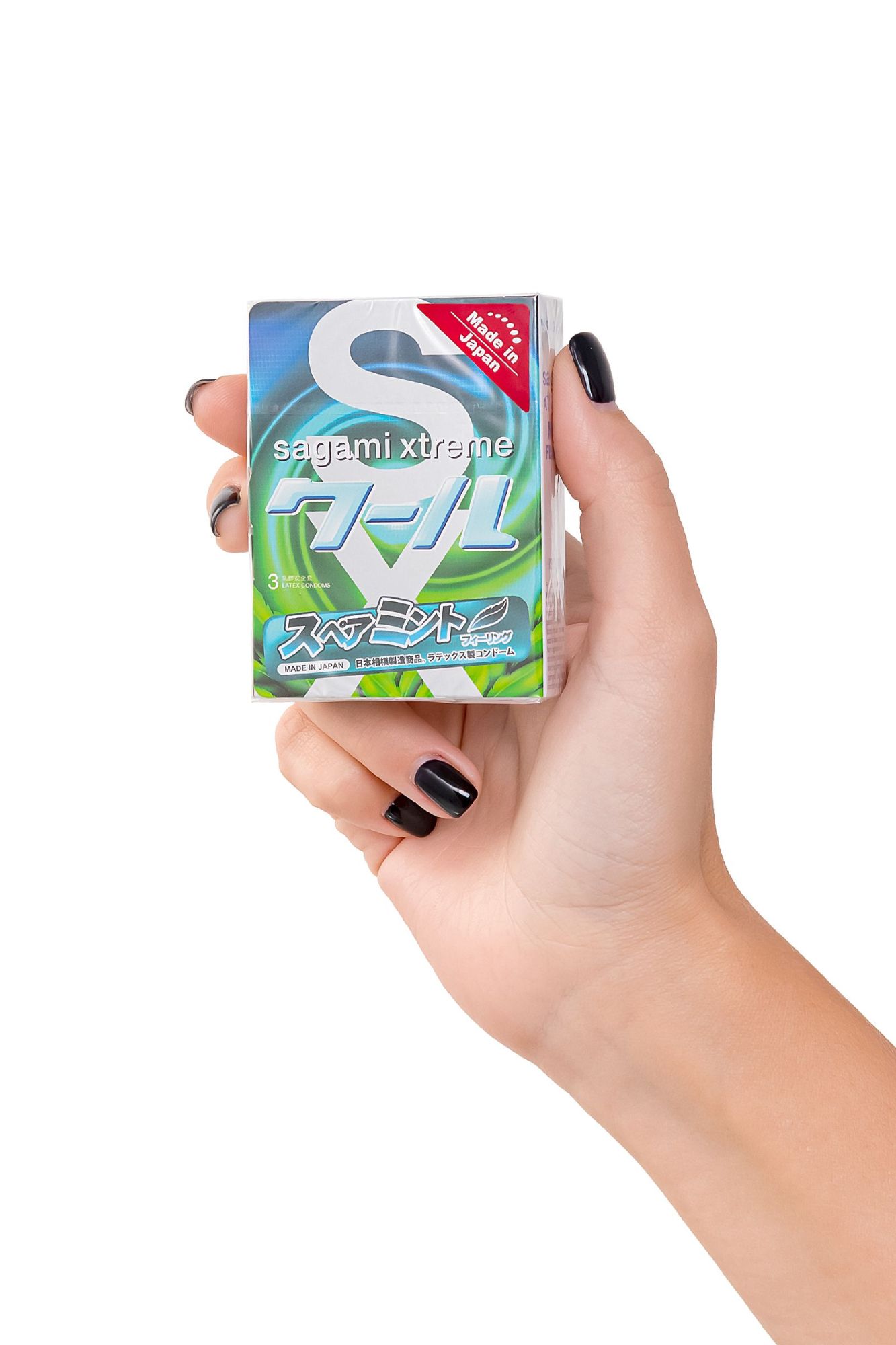 презервативы sagami, xtreme, mint, латекс, 19 см, 5,2 см, 3 шт. в России