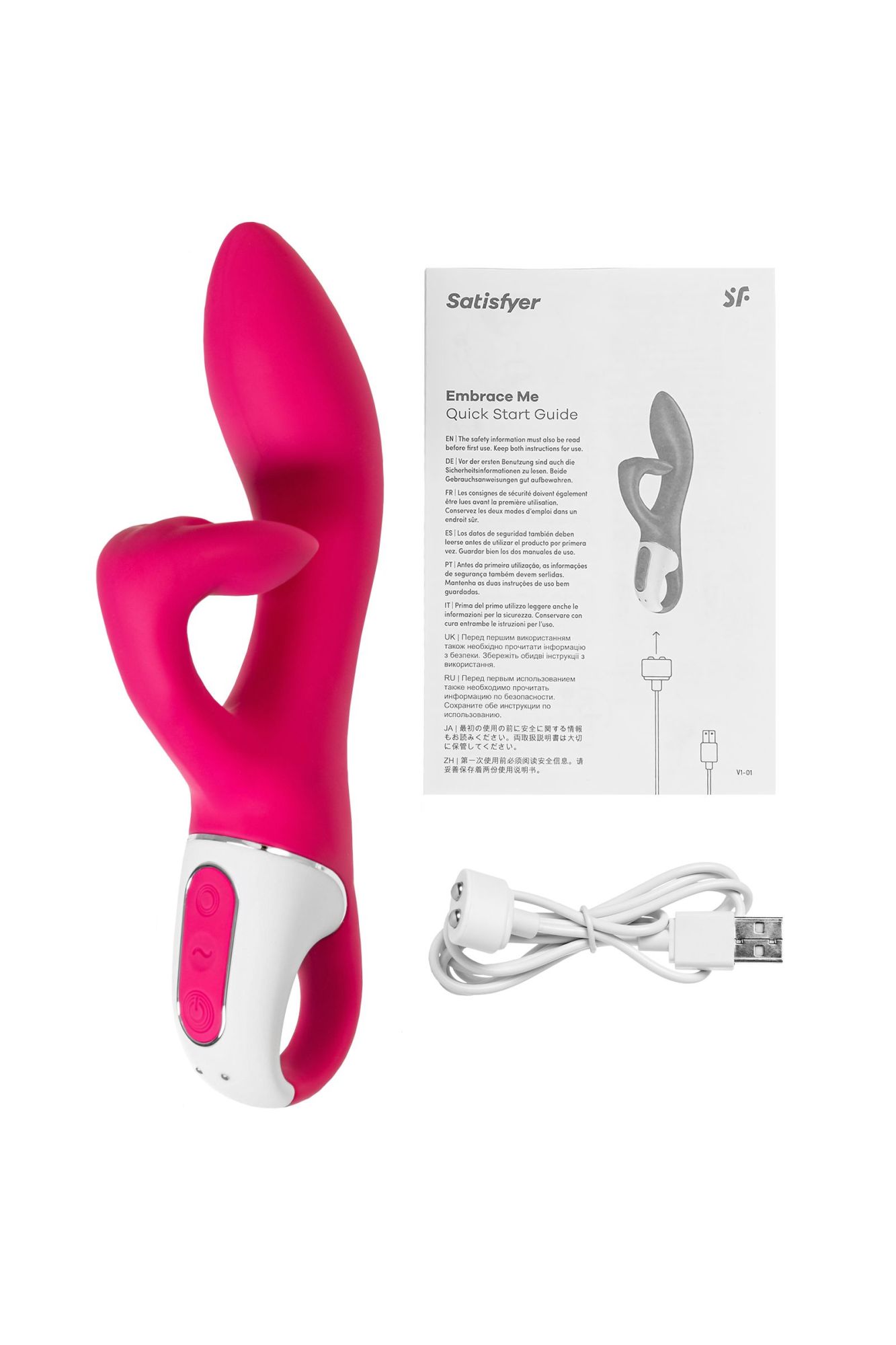 нереалистичный вибратор satisfyer embrace me, силикон, красный в России