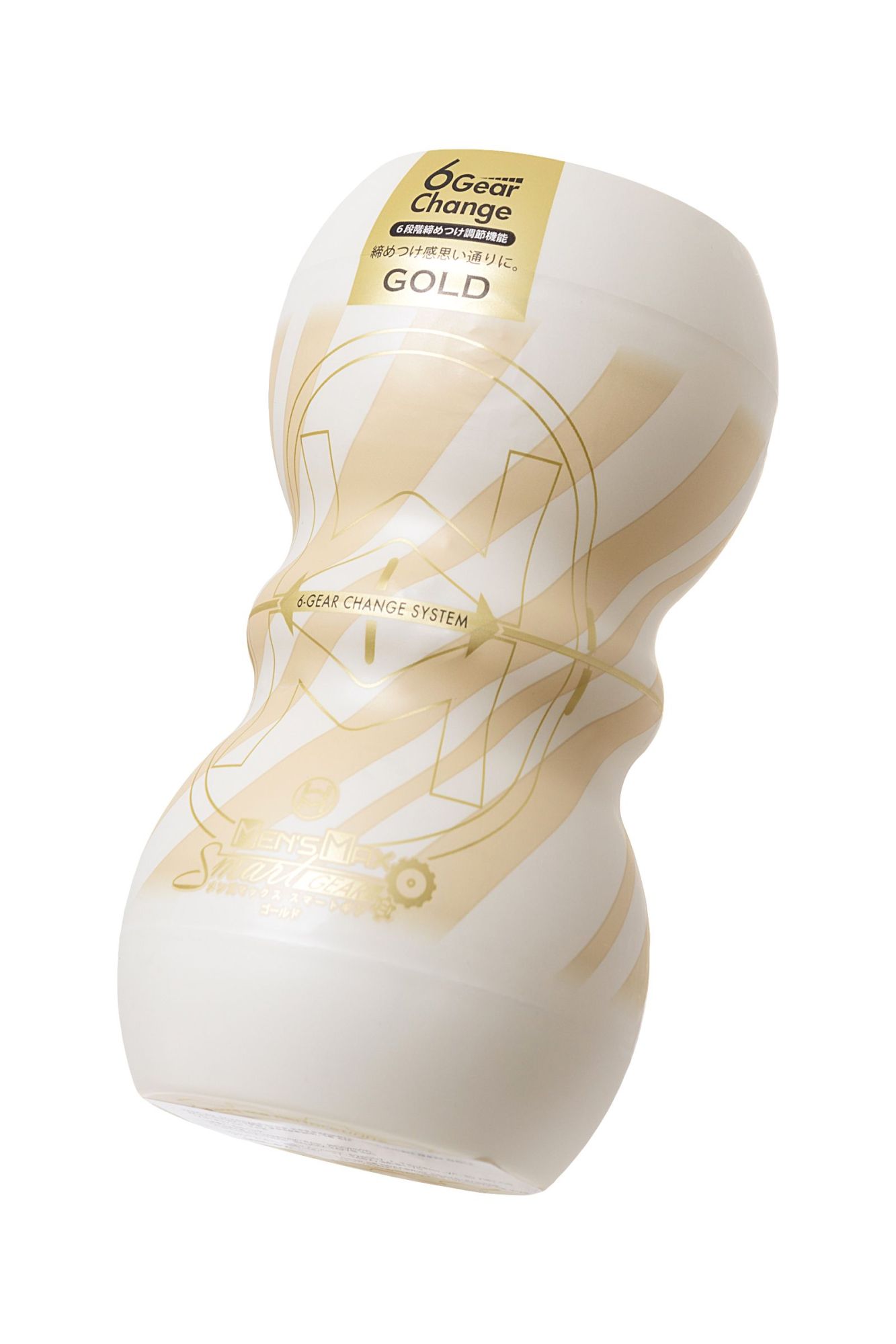 мастурбатор нереалистичный mensmax smart gear gold, tpe, белый, 15 см в России