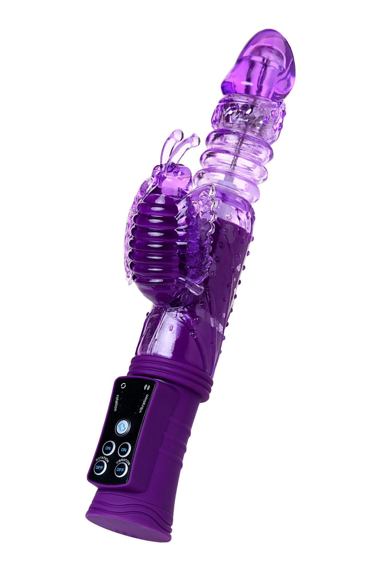 вибратор с клиторальным стимулятором toyfa a-toys high-tech fantasy, tpr, фиолетовый, 23 см в России