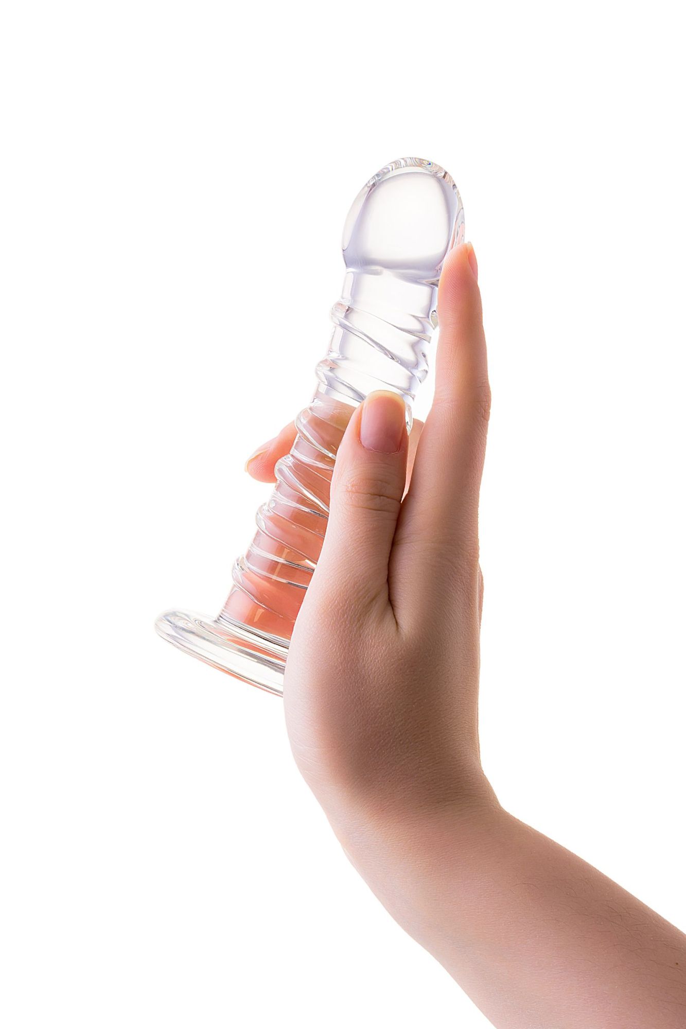 нереалистичный фаллоимитатор sexus glass, стекло, прозрачный, 16 см в России