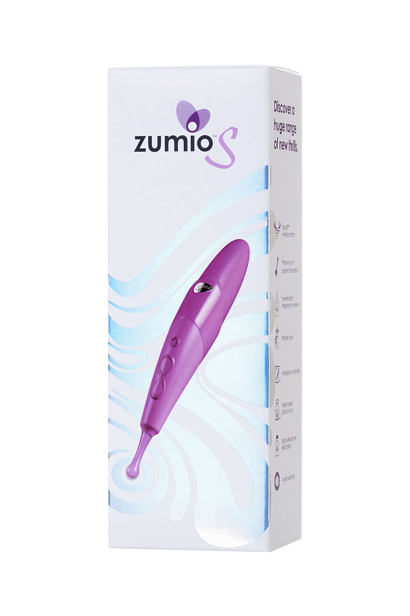 стимулятор клитора с ротацией  zumio s,сиреневый, abs пластик, фиолетовый, 18 см в России