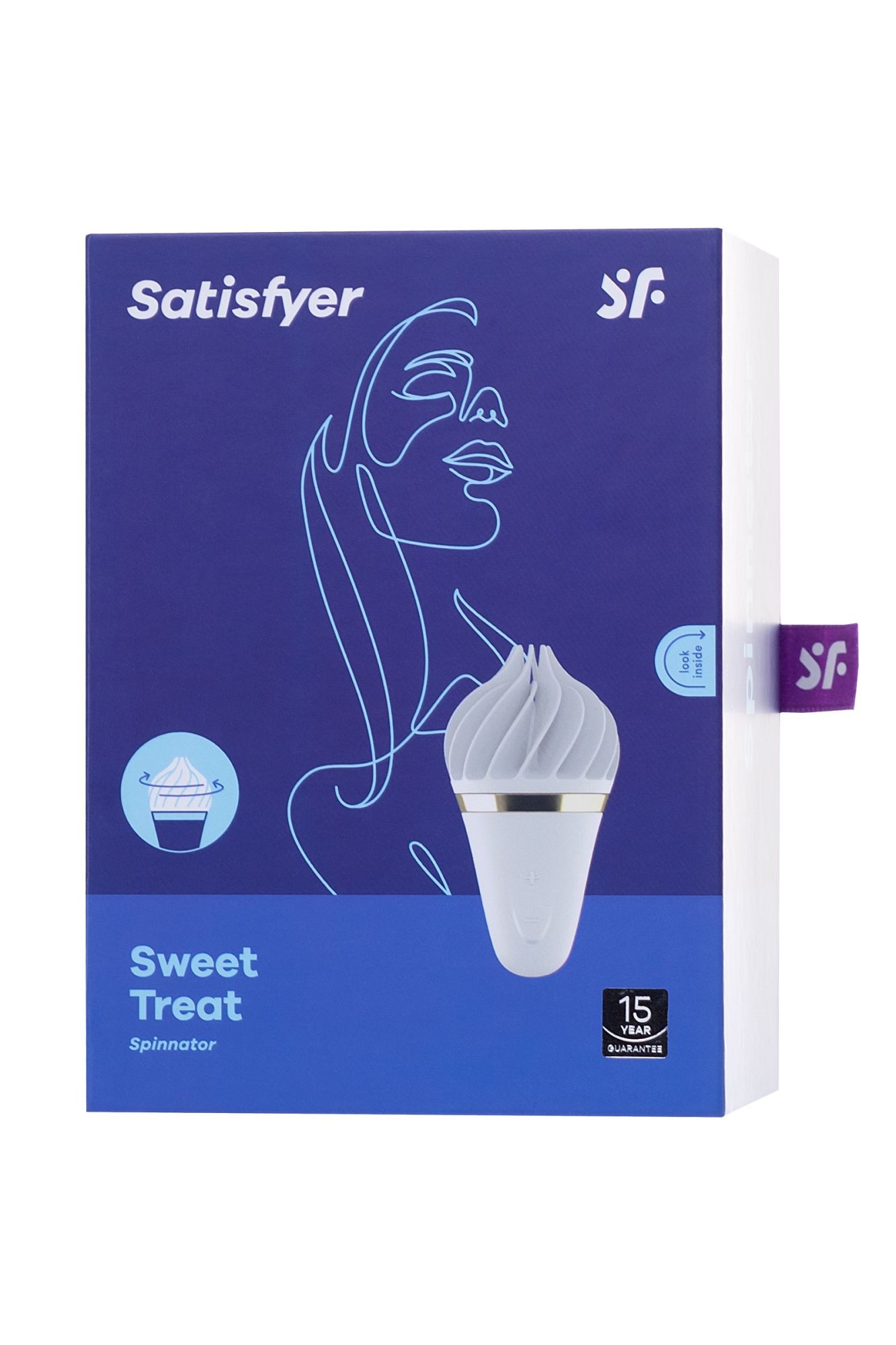 вибромассажер satisfyer layons sweet treat, силикон, белый, 10,4 см. в России
