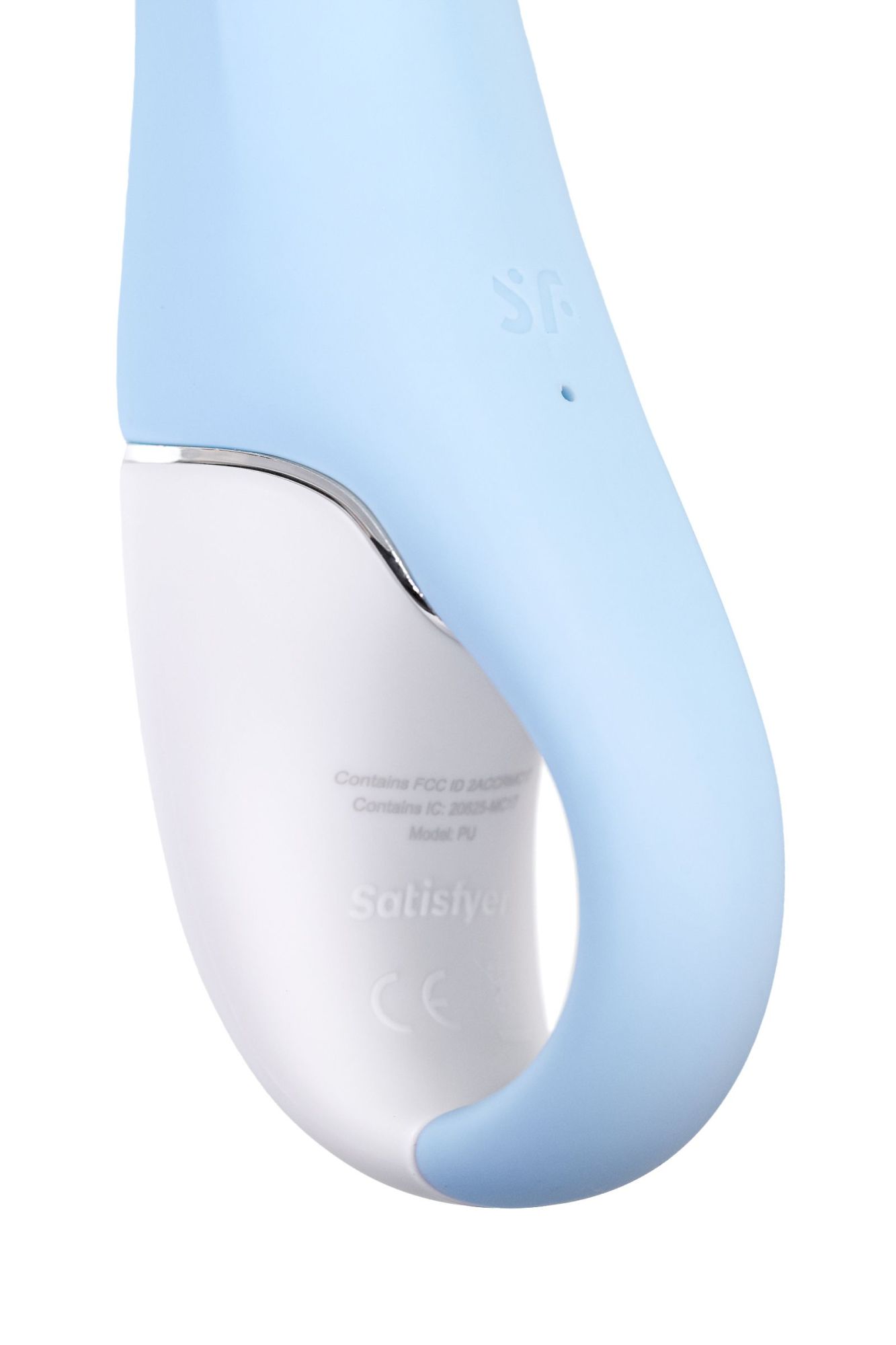 нереалистичный вибратор satisfyer air pump vibrator 5, силикон, голубой,  см. в России