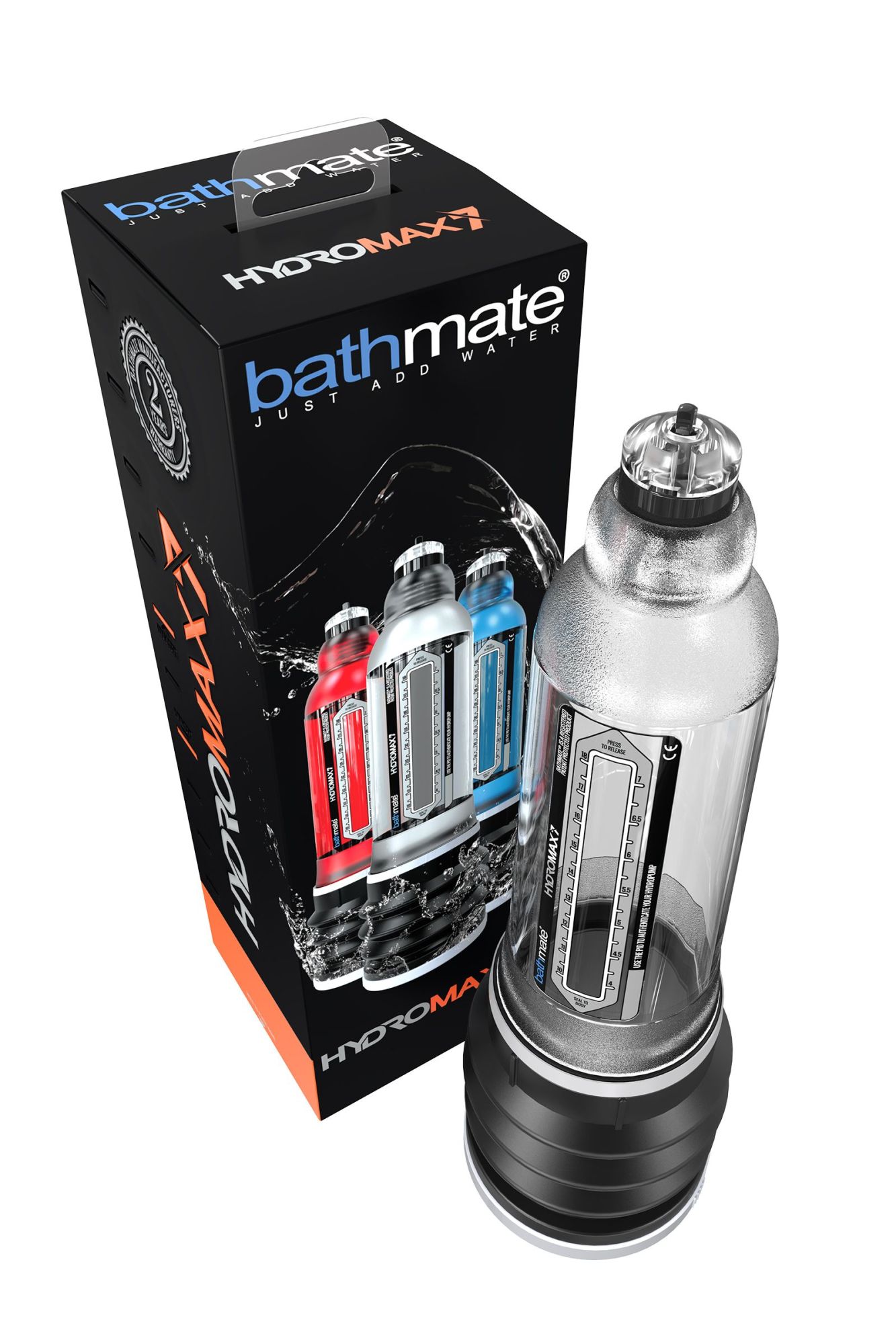 гидропомпа bathmate hydromax7, abs пластик, прозрачная, 30 см (аналог hydromax x30) в России