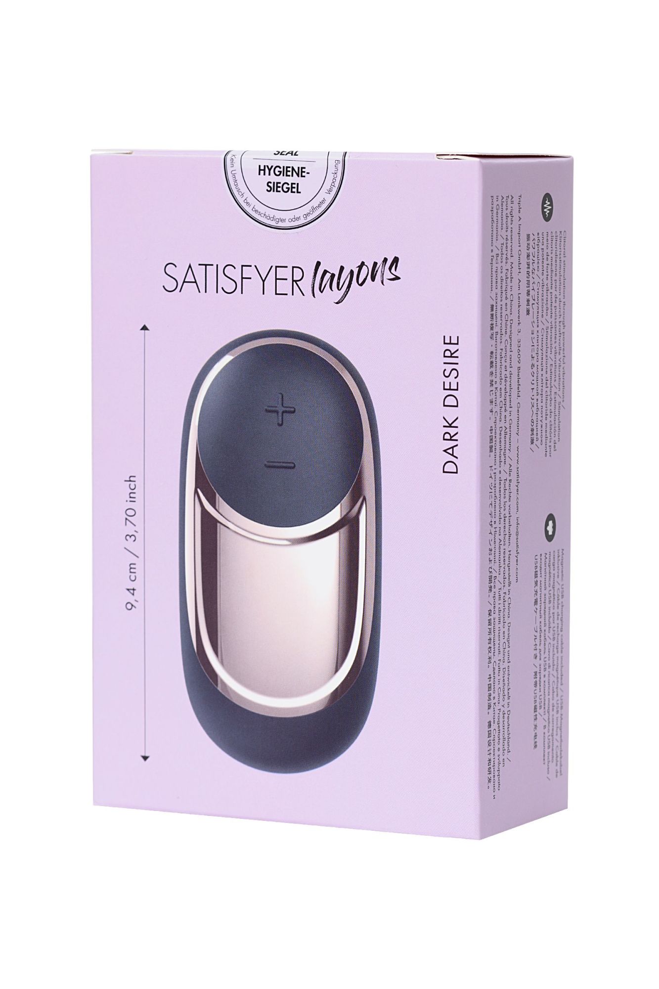 вибромассажер satisfyer layon 2, dark desire, силикон, черный, 9,4 см. в России