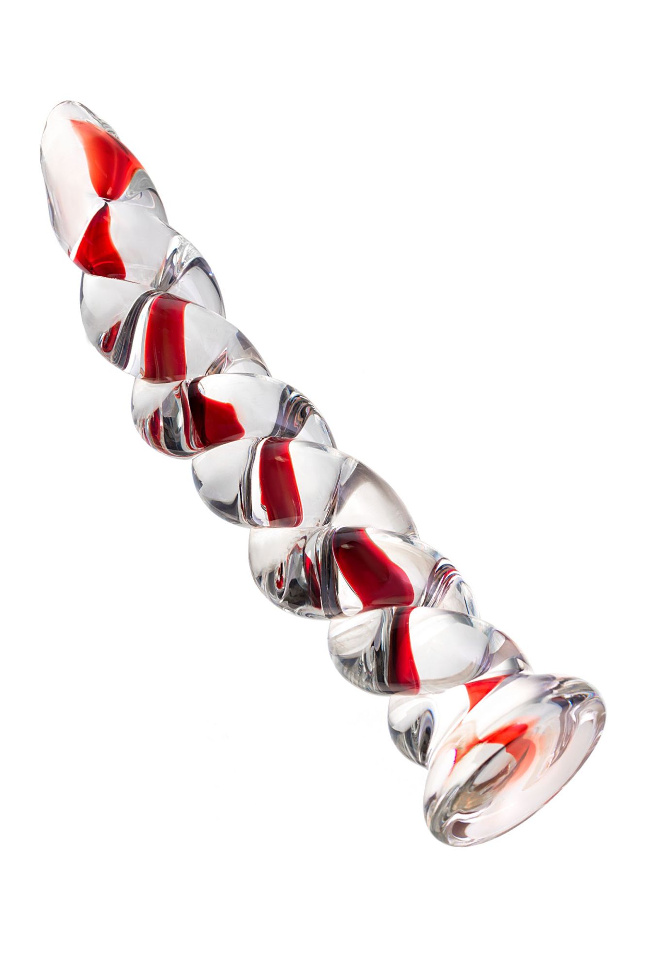 нереалистичный фаллоимитатор sexus glass, стекло, с рельефом, 18 см в России