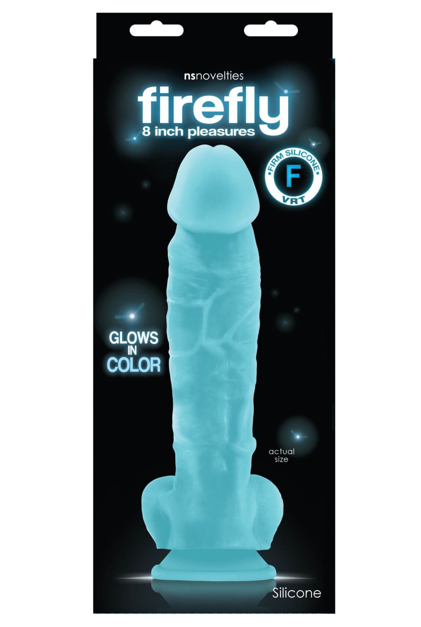 фаллоимитатор ns novelties firefly glowing dildo 8 inch, голубой в России