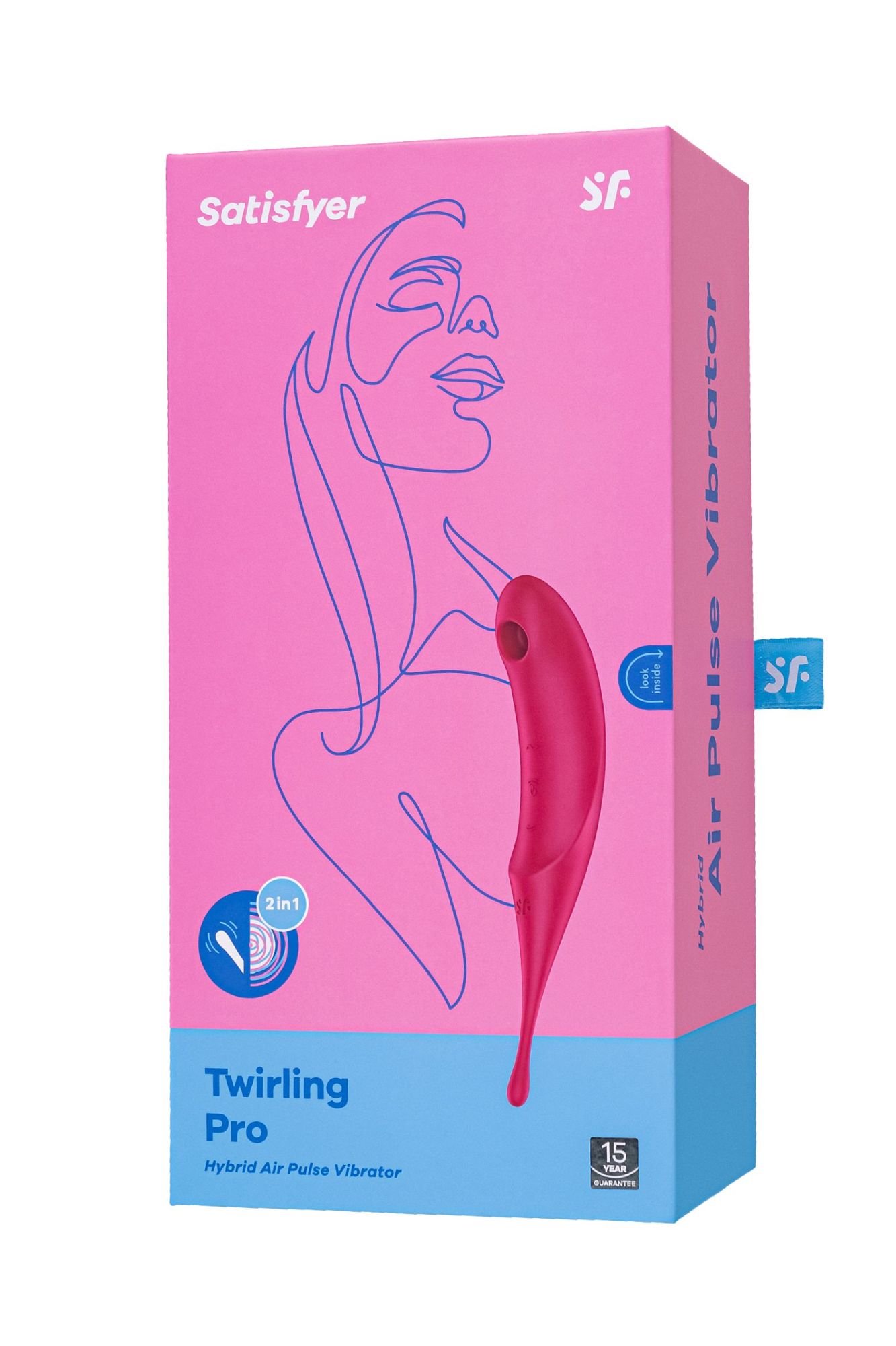 вакуум-волновой бесконтактный стимулятор клитора satisfyer twirling pro, силикон, красный, 20 см в России