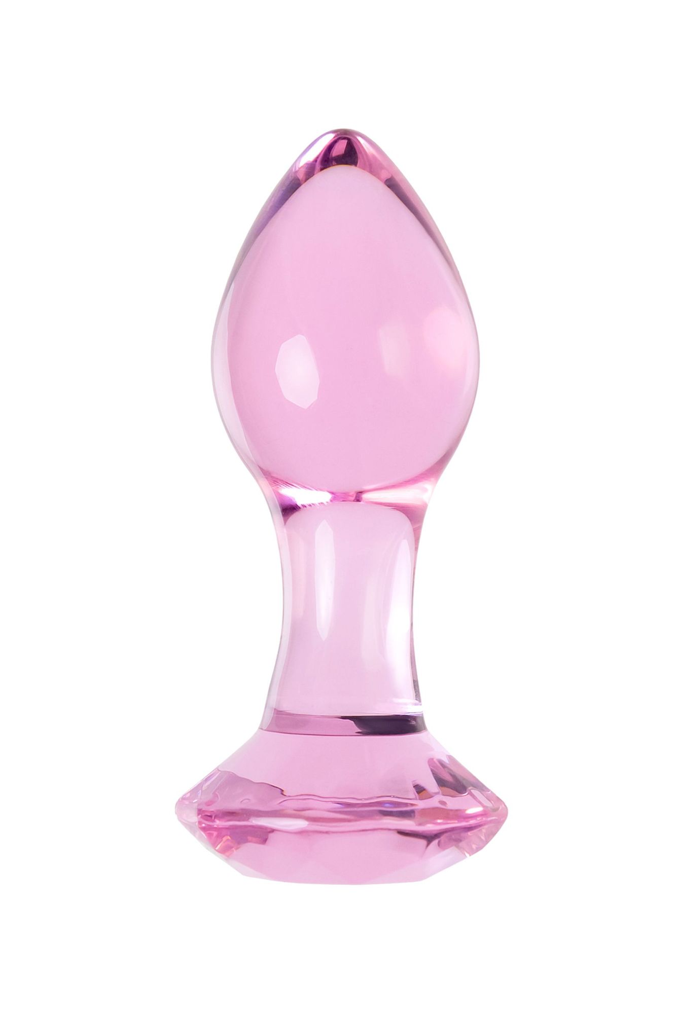 анальная втулка sexus glass, стекло, розовая, 8,5 см в России