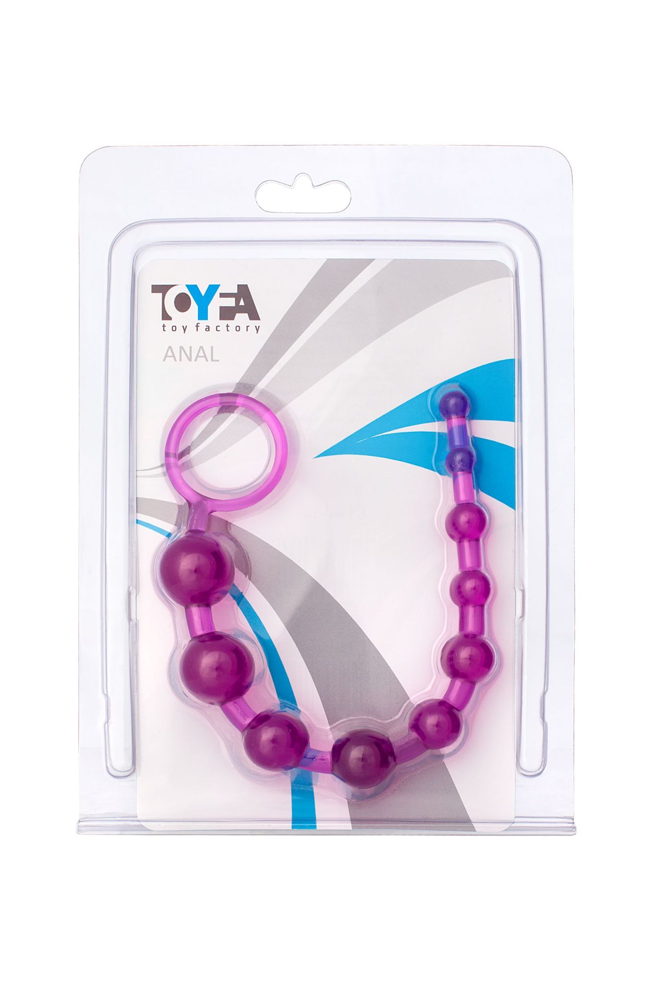 анальная цепочка toyfa, pvc, фиолетовый, 30 см в России