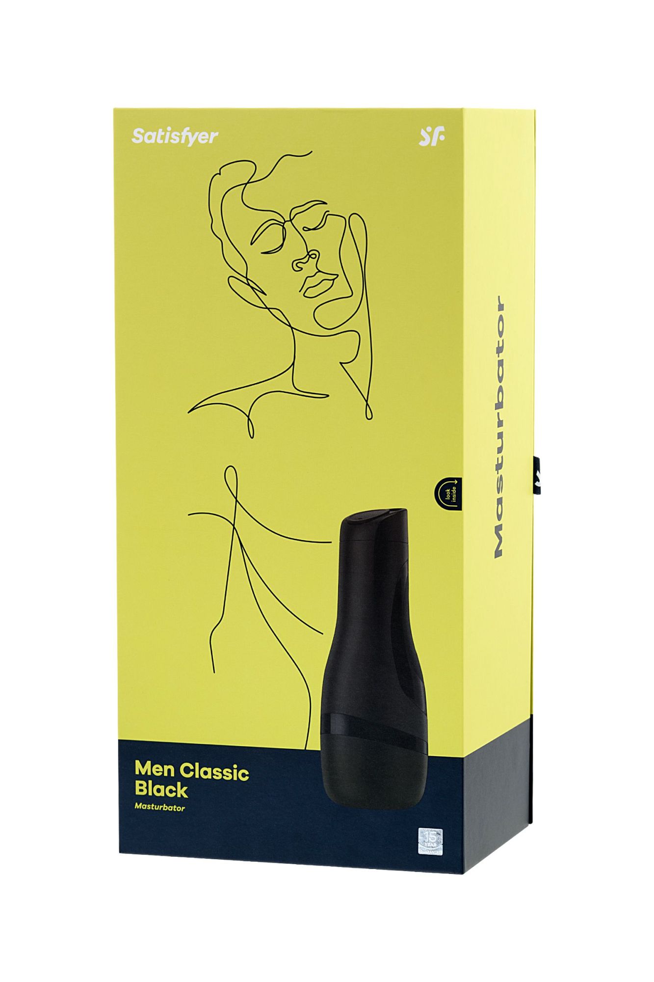 мастурбатор нереалистичный satisfyer men classic, tpe, чёрный, 25,4 см. в России