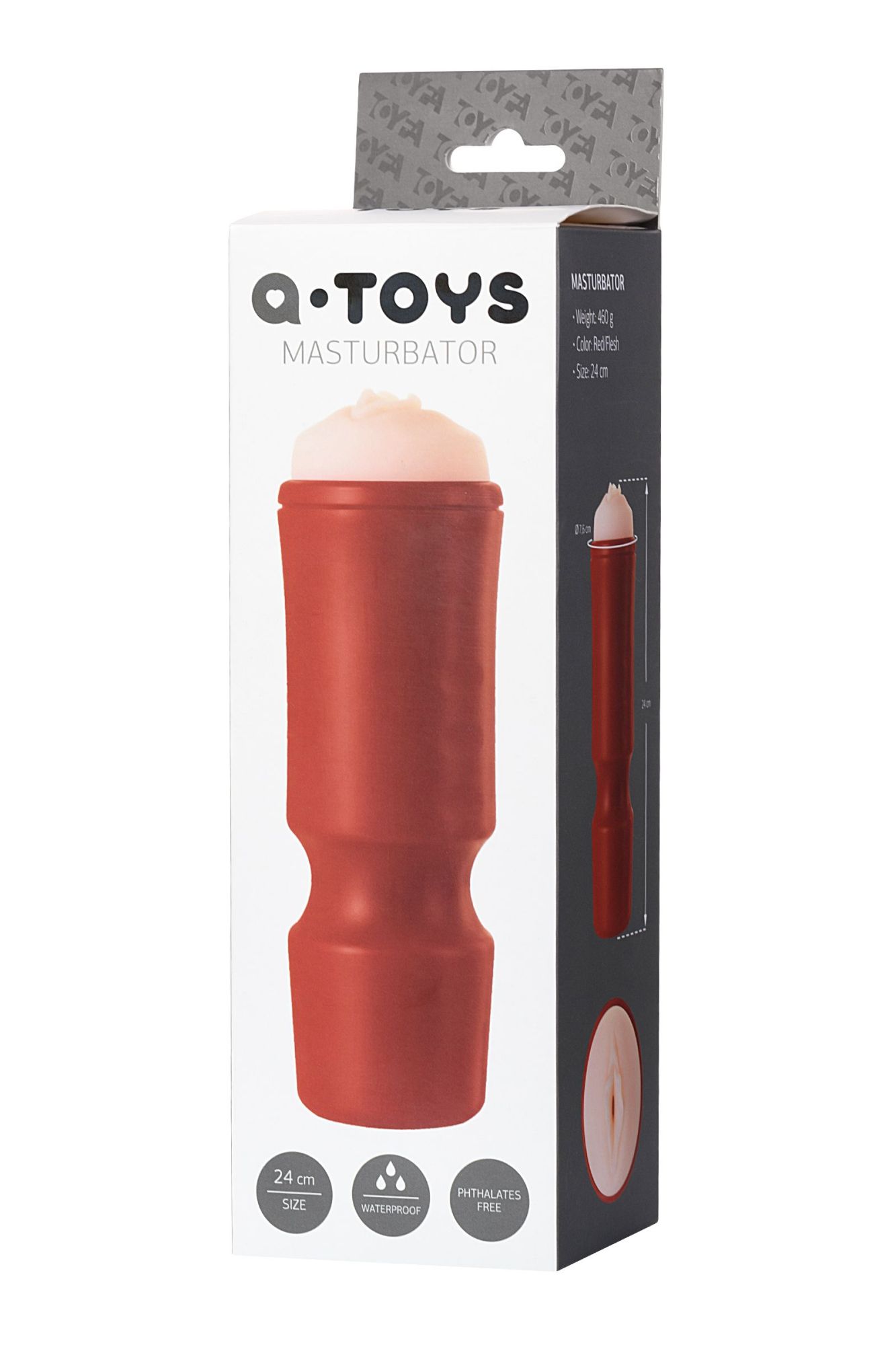 мастурбатор toyfa  a-toys denna, вагина, tpe, красный, 24 см, 7,6 см в России