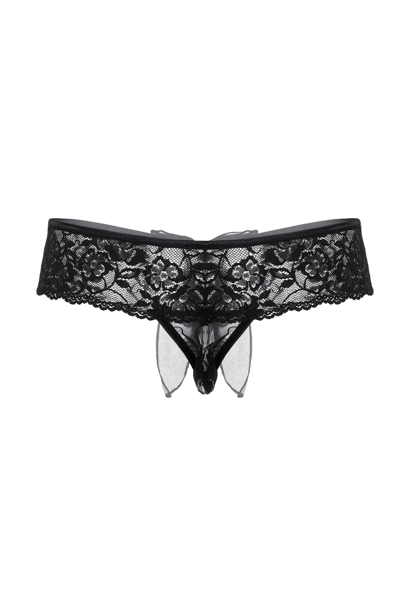 Эротическое шортики с бантиком открытые кружевные softline collection, черный, m/l в России