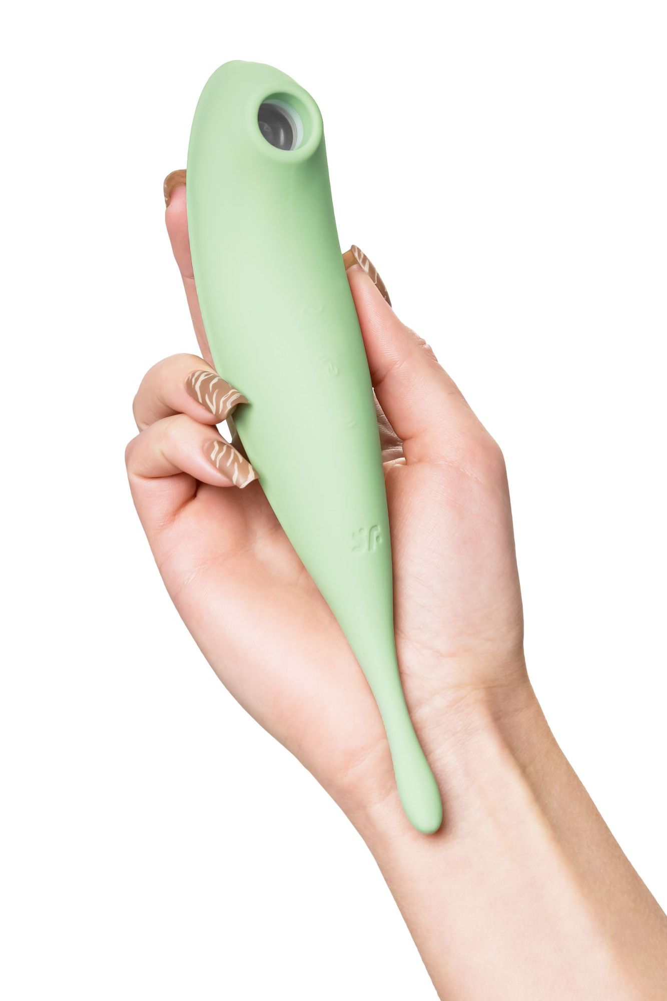 вакуум-волновой бесконтактный стимулятор клитора satisfyer twirling pro, силикон, зеленый, 20 см в России