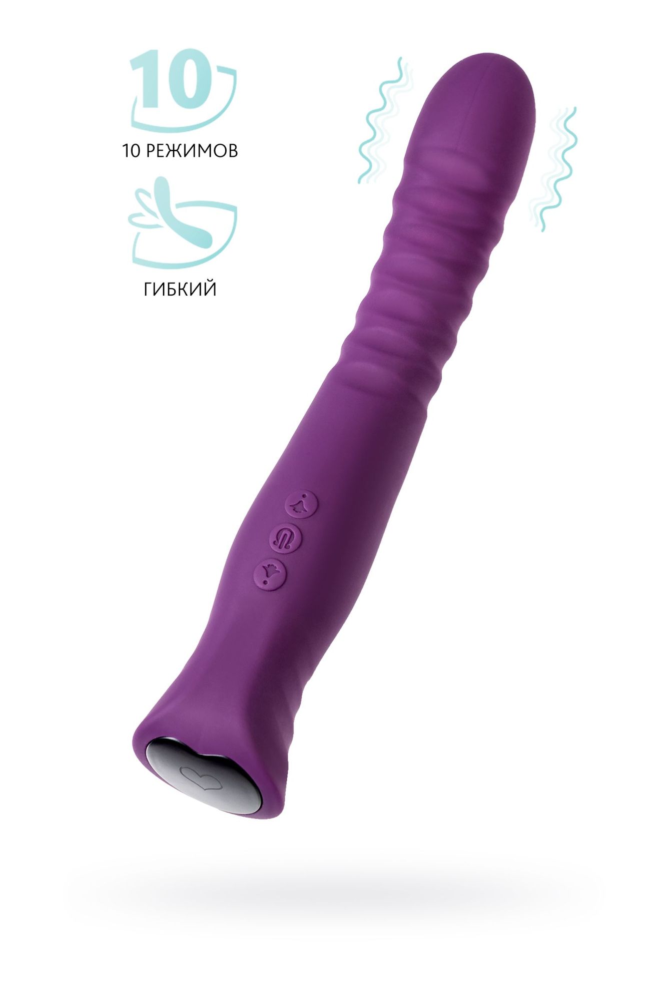 вибратор flovetta by toyfa lupin, силикон, фиолетовый, 22 см в России