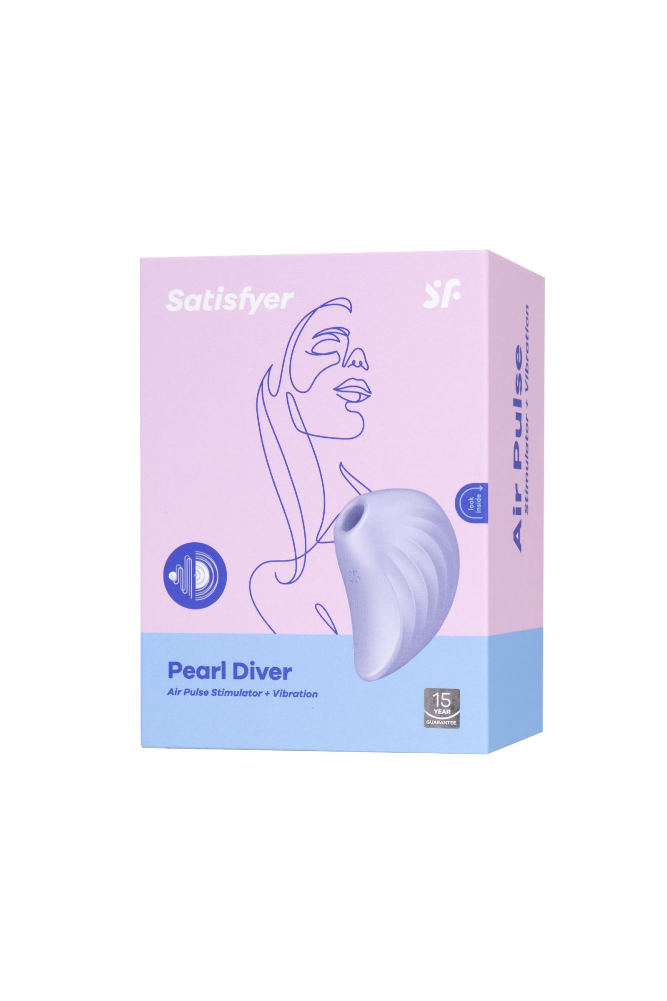 вакуум-волновой бесконтактный стимулятор клитора satisfyer pearl diver, силикон, фиолетовый, 5 см в России