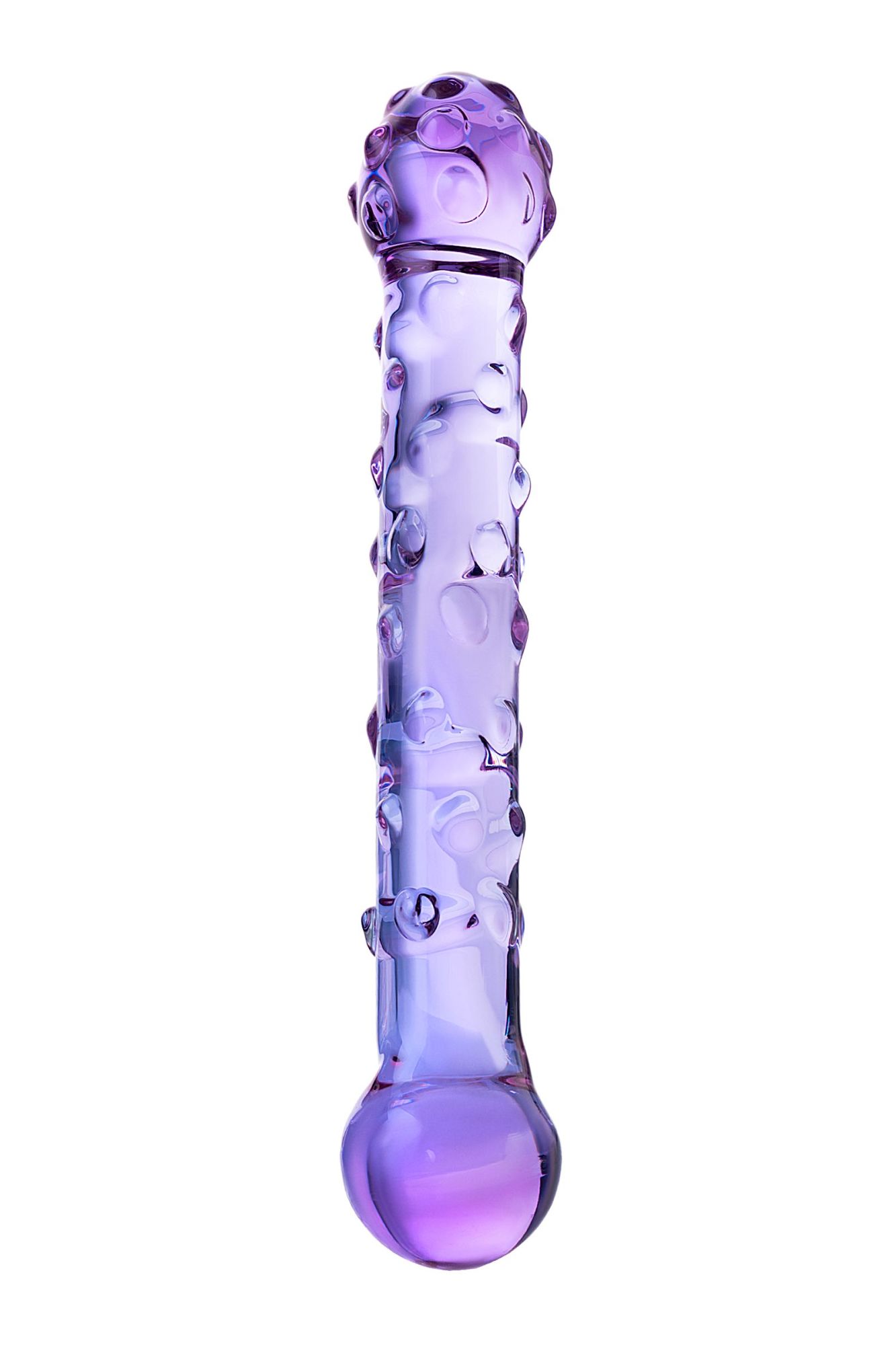 двусторонний фаллоимитатор sexus glass, стекло, фиолетовый, 19,5 см в России