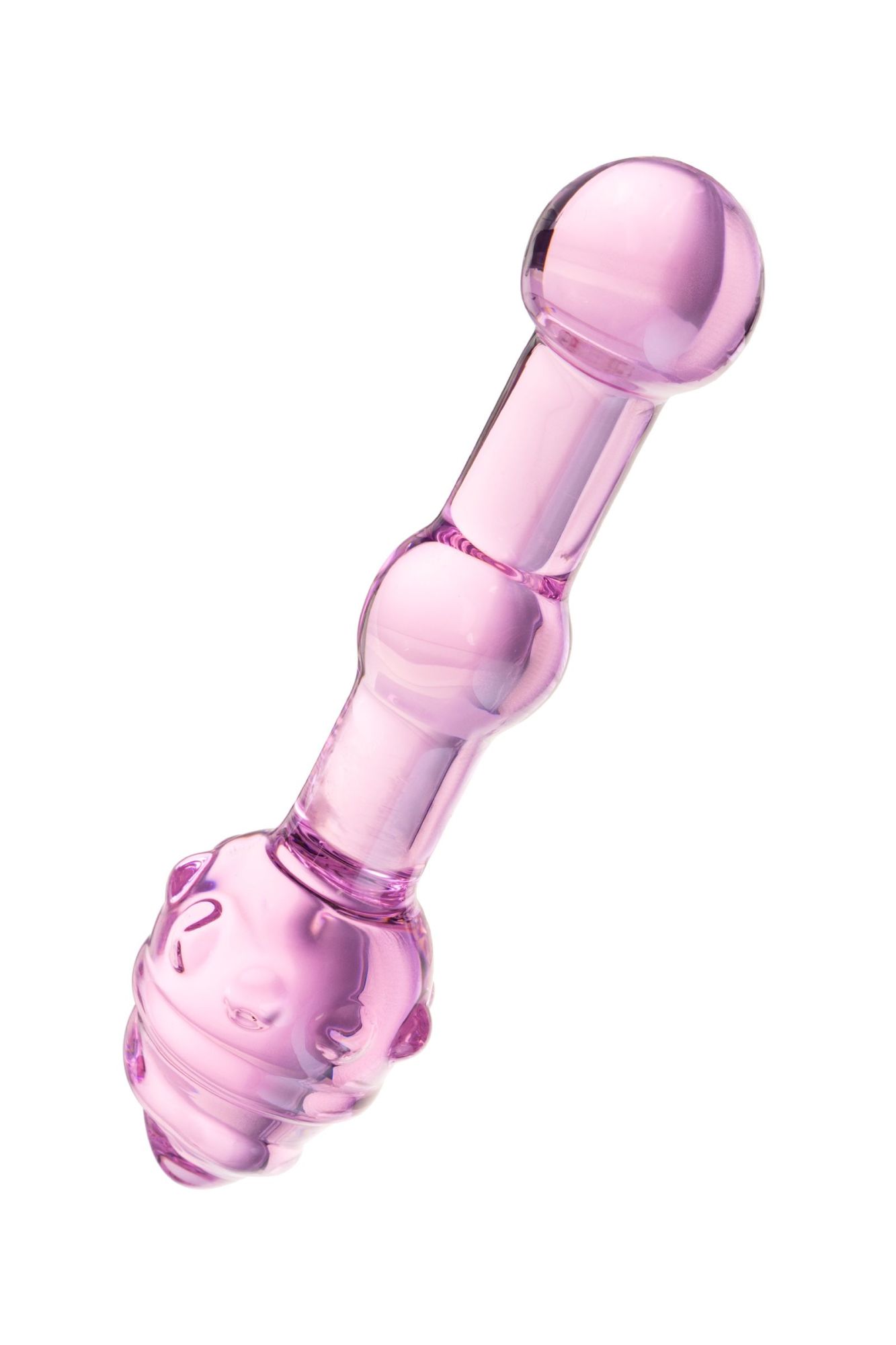 двусторонний фаллоимитатор sexus glass, стекло, розовый, 17 см в России