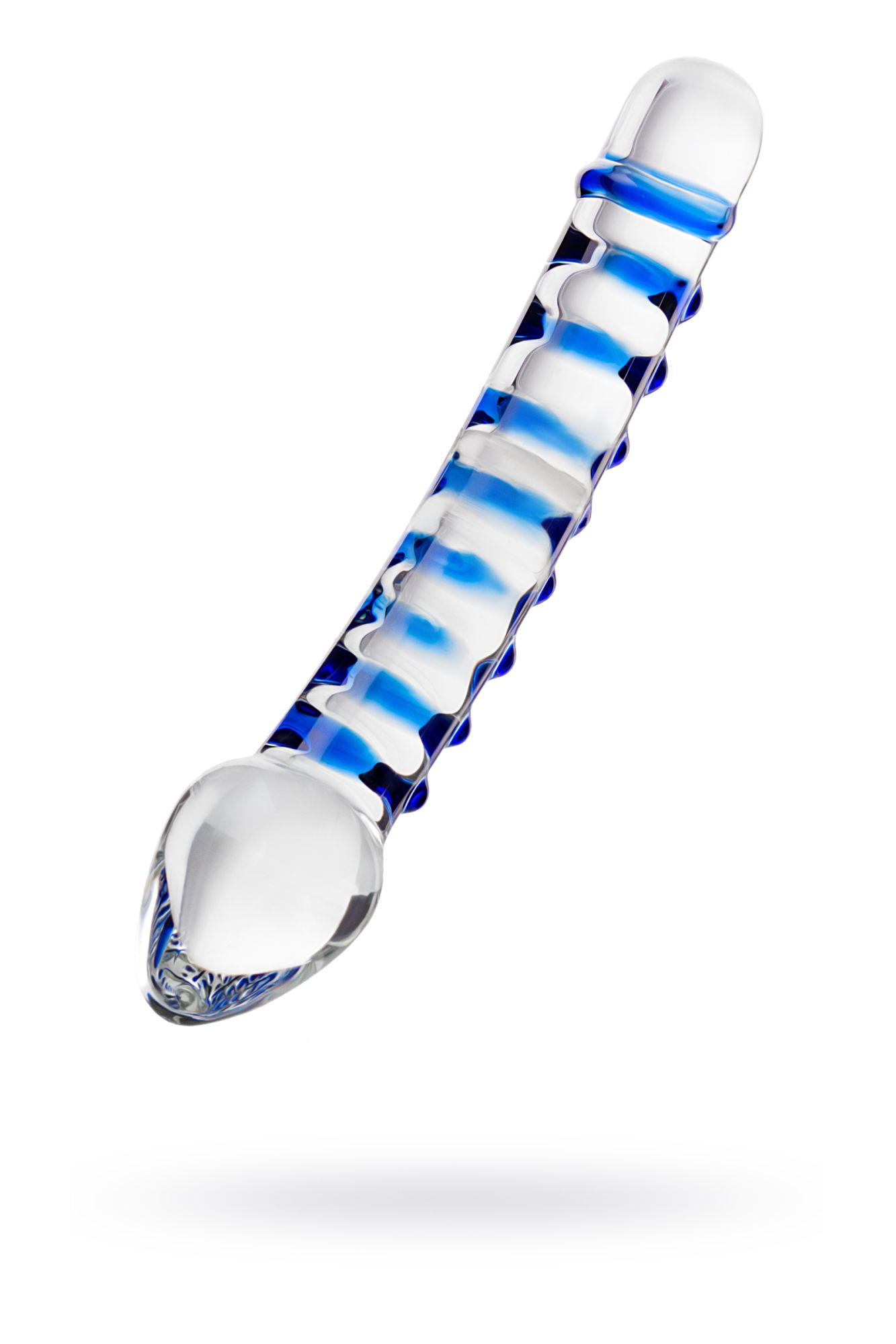 фаллоимитатор с двумя головками sexus glass, стекло, прозрачный, 20 см в России