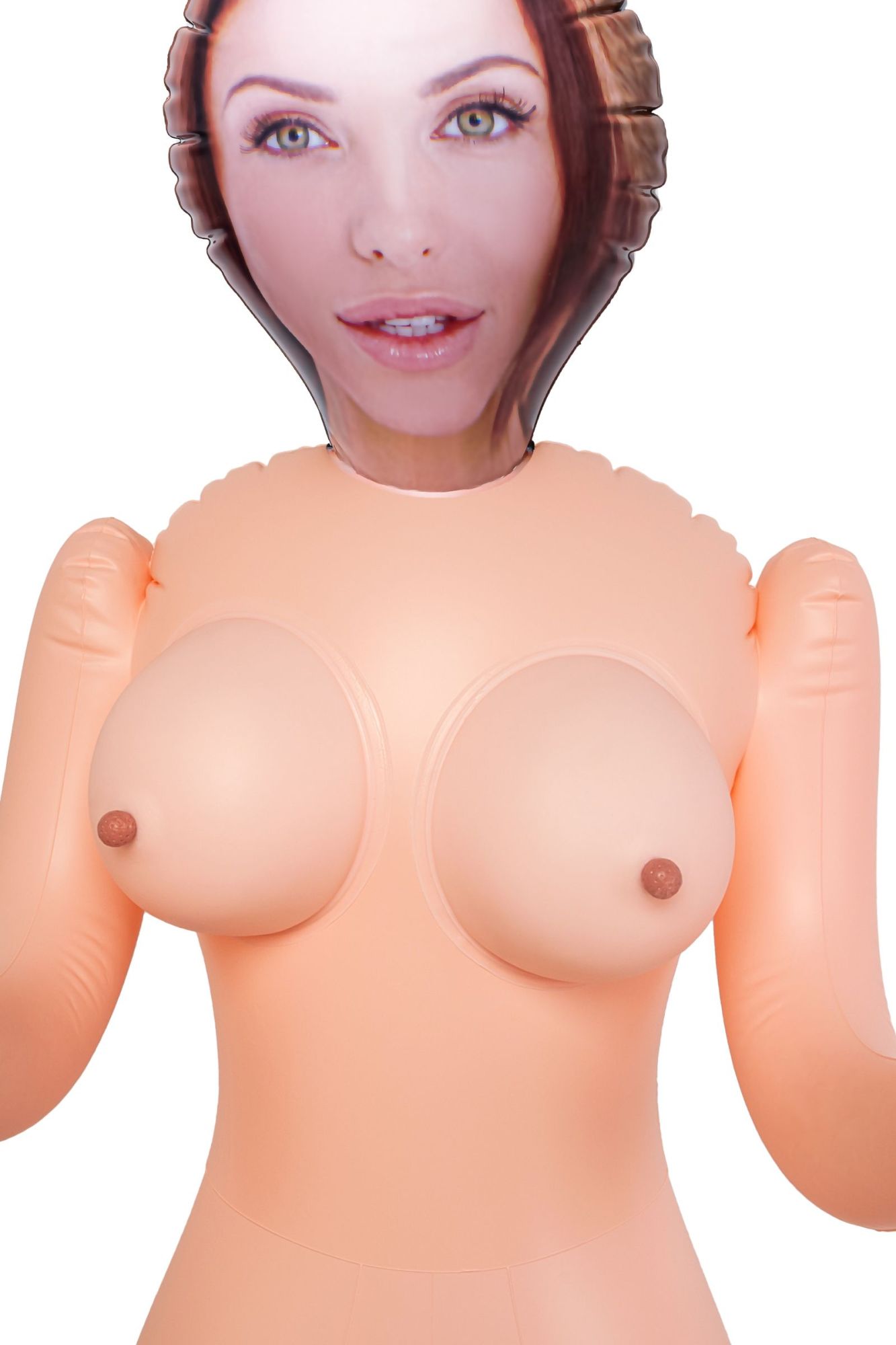 кукла надувная dolls-x by toyfa cassandra, брюнетка, с двумя отверстиями, 150 см в России